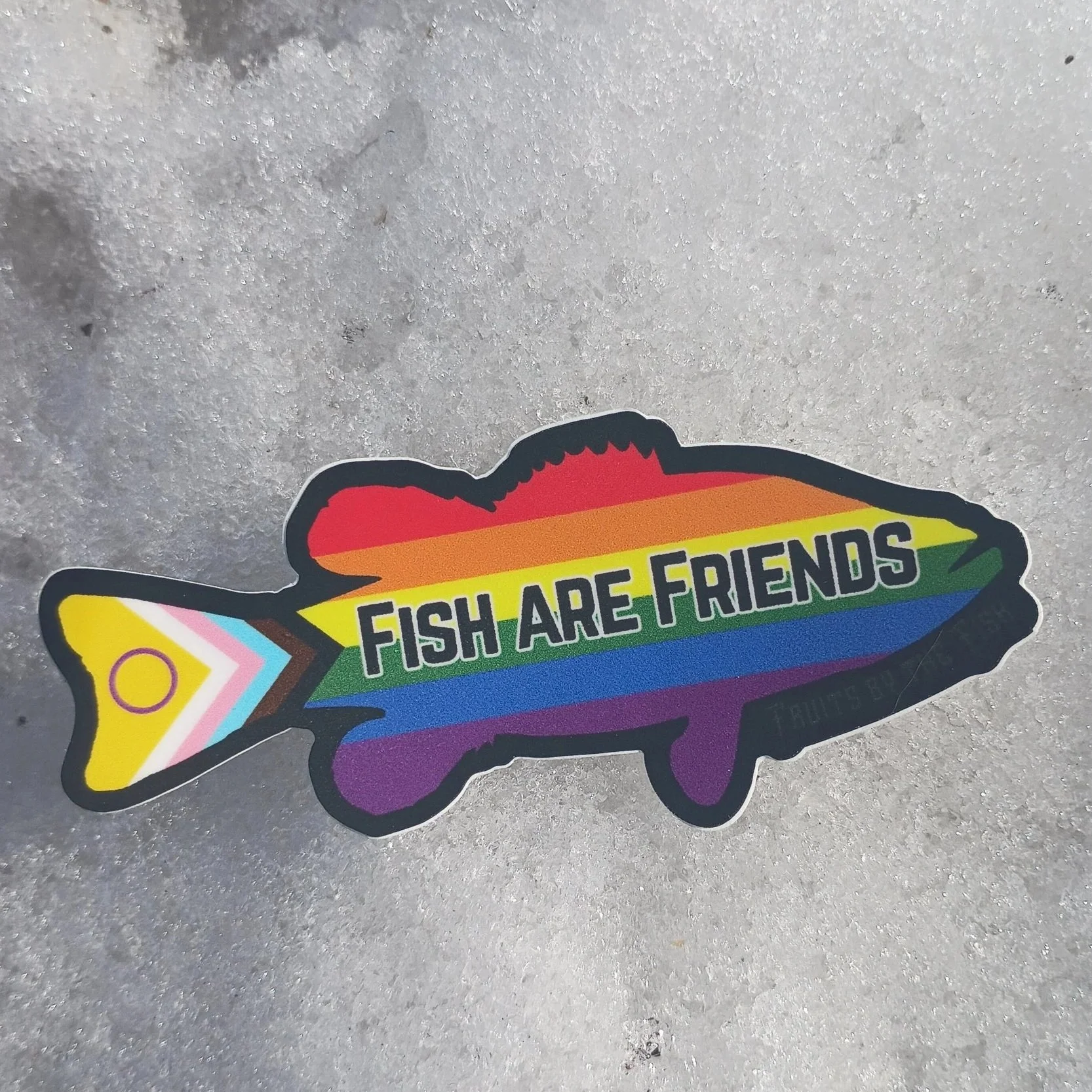 Bass - Fish Are Friends Waterproof Sticker