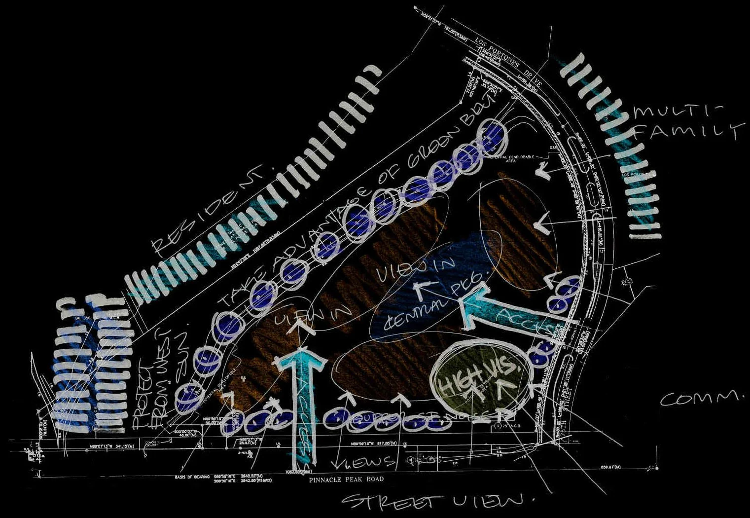 Conceptual site plan sketch.