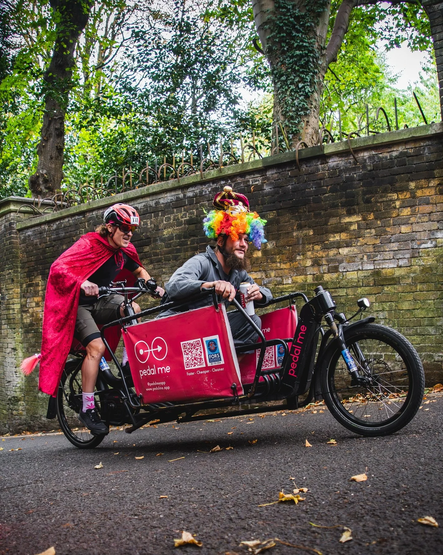 Pedal Me took on the legendary @london_cycling_campaign hill climb at Swain&rsquo;s Lane, and yes, we brought our cargo bikes along for the ride. Picture it: the steepest hill in London, a crowd lining the road, and our team grinding up in costumes t