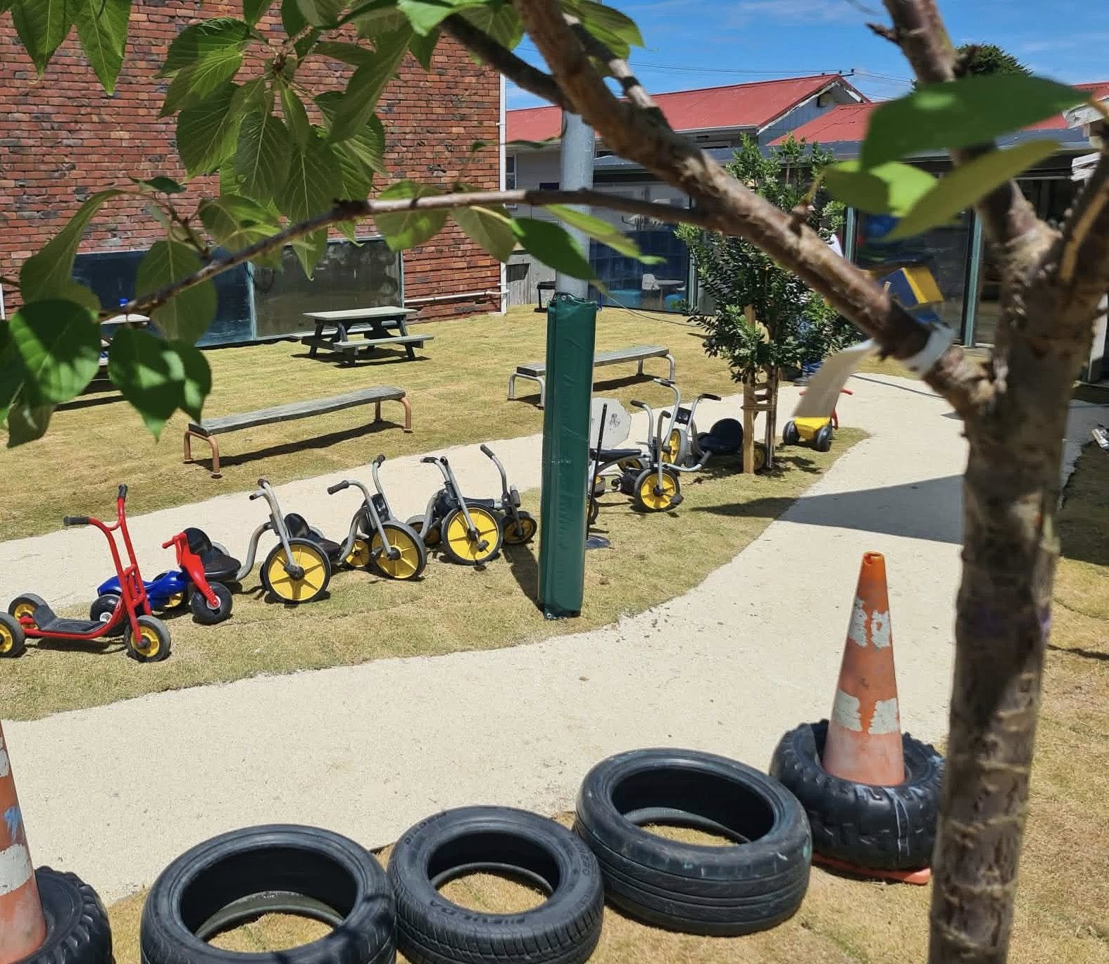 new playground that was remodelled over the Christmas break in preparation for the new centre