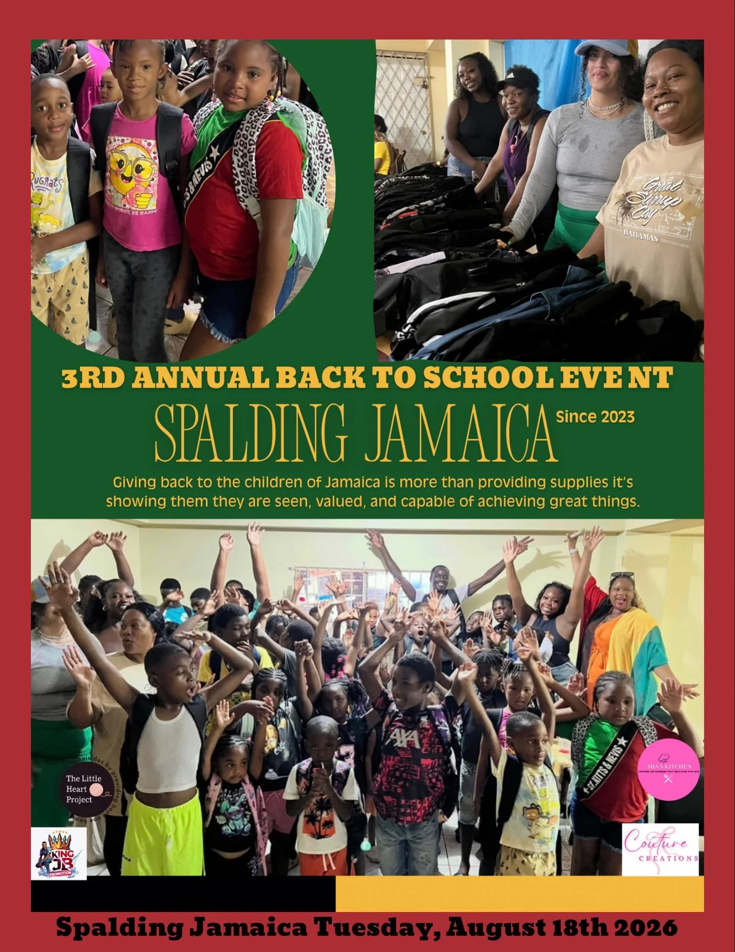 We are beyond excited to announce our 3rd Annual Back to School Event in Spalding, Jamaica. 🇯🇲✨

Each year, this experience fills our hearts in ways words can barely capture. There is something truly powerful about coming together to uplift, suppor