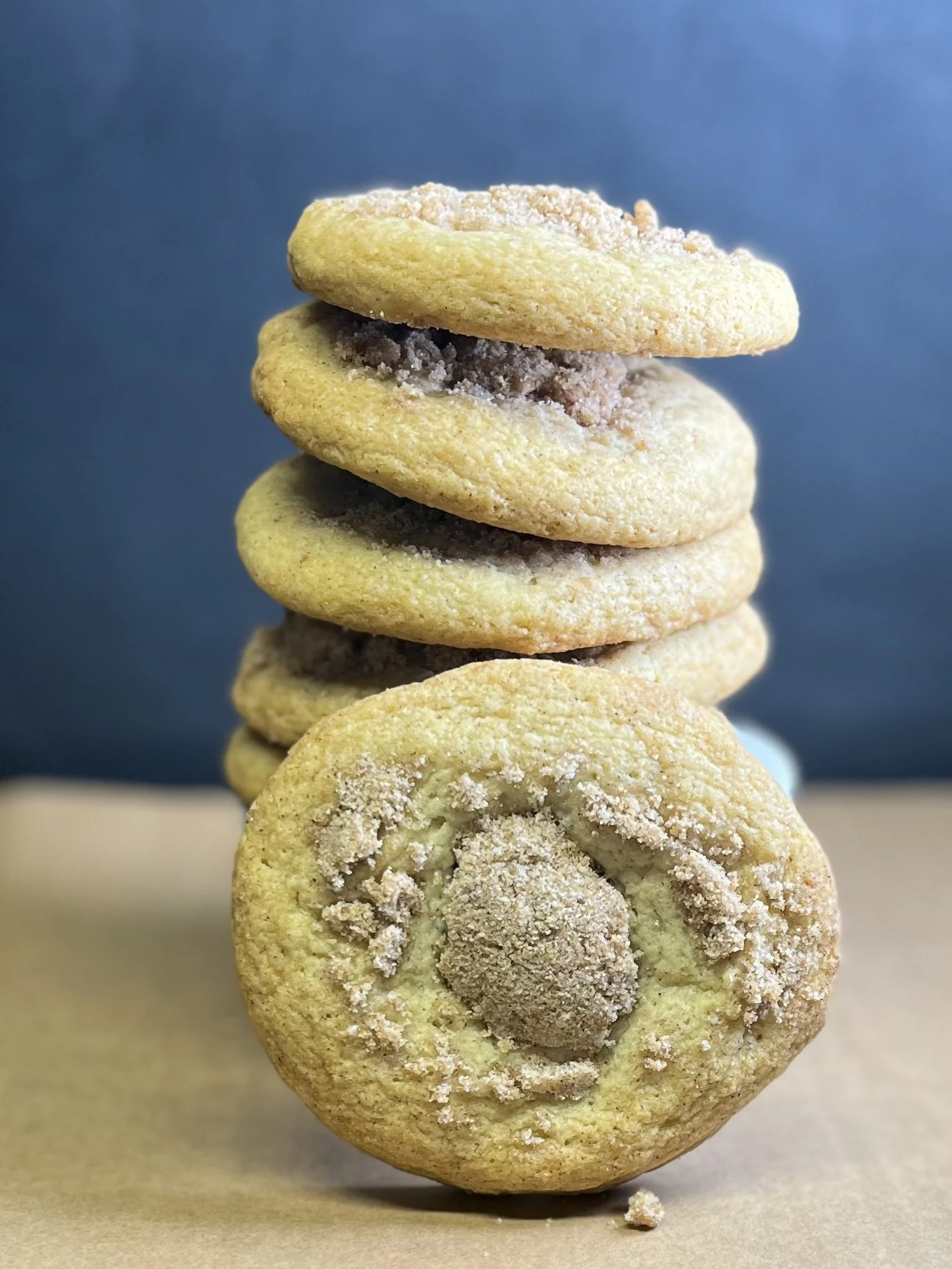 My first Favorite-Coffee Cake Cookie (v).  Vanilla cookie with an old fashioned coffee cake strudel topping.  