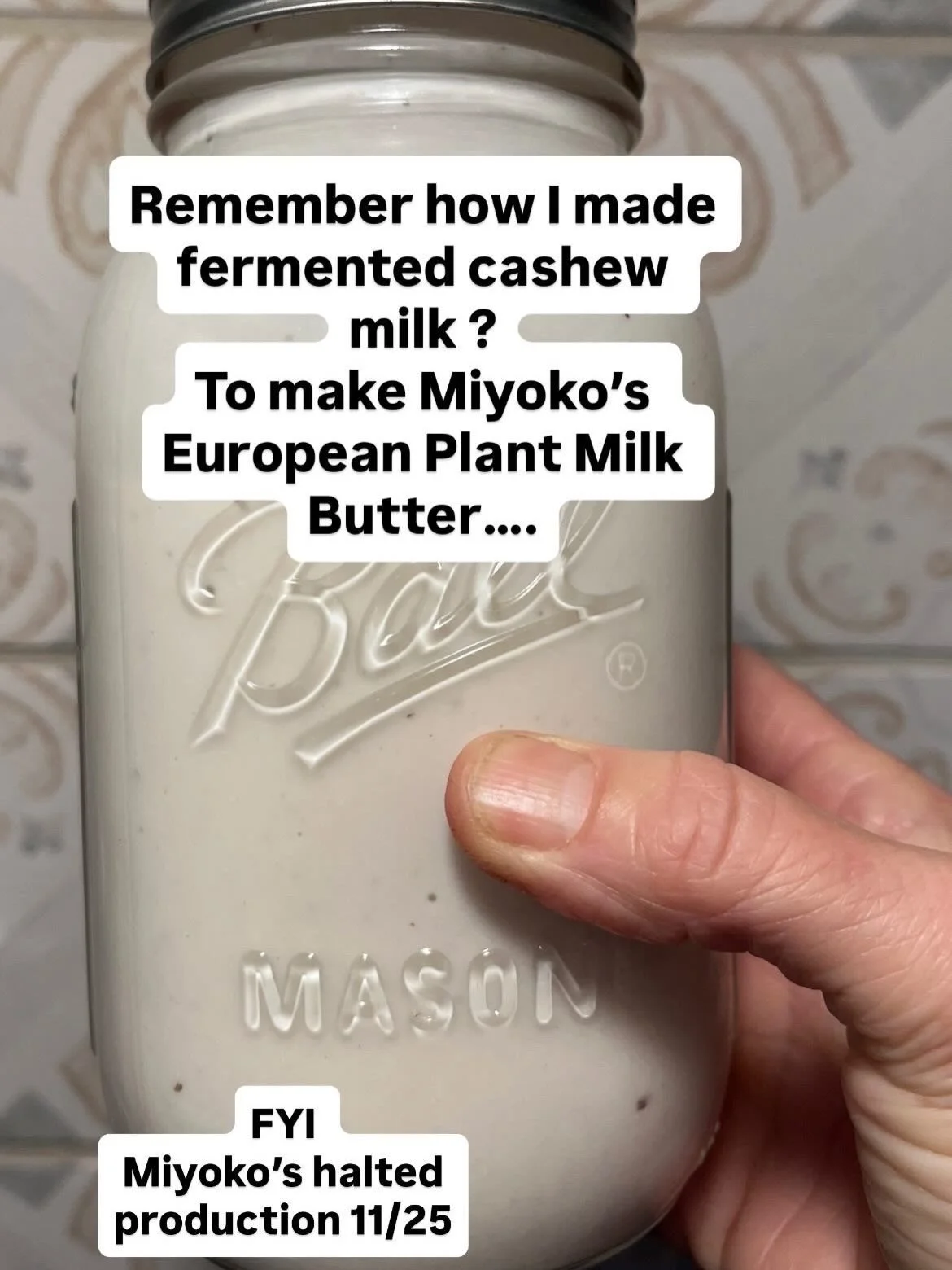 Fermented cashew milk ready.JPG