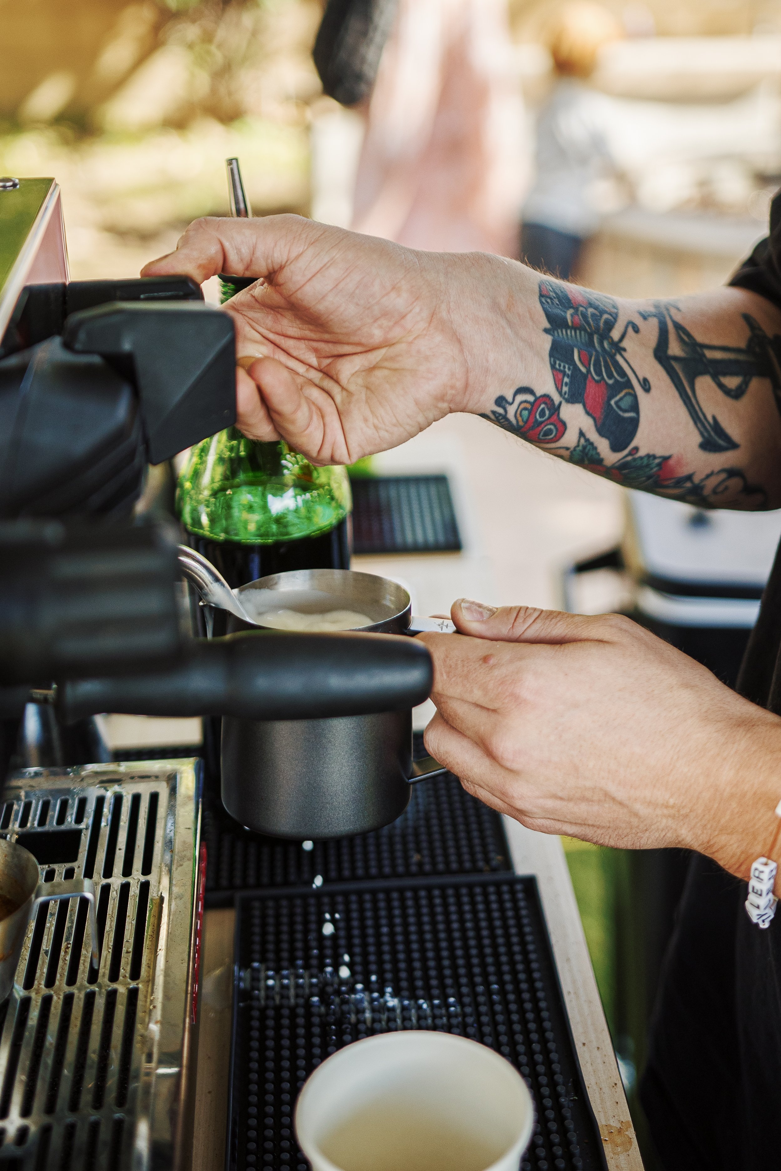 milk frothing during baby shower