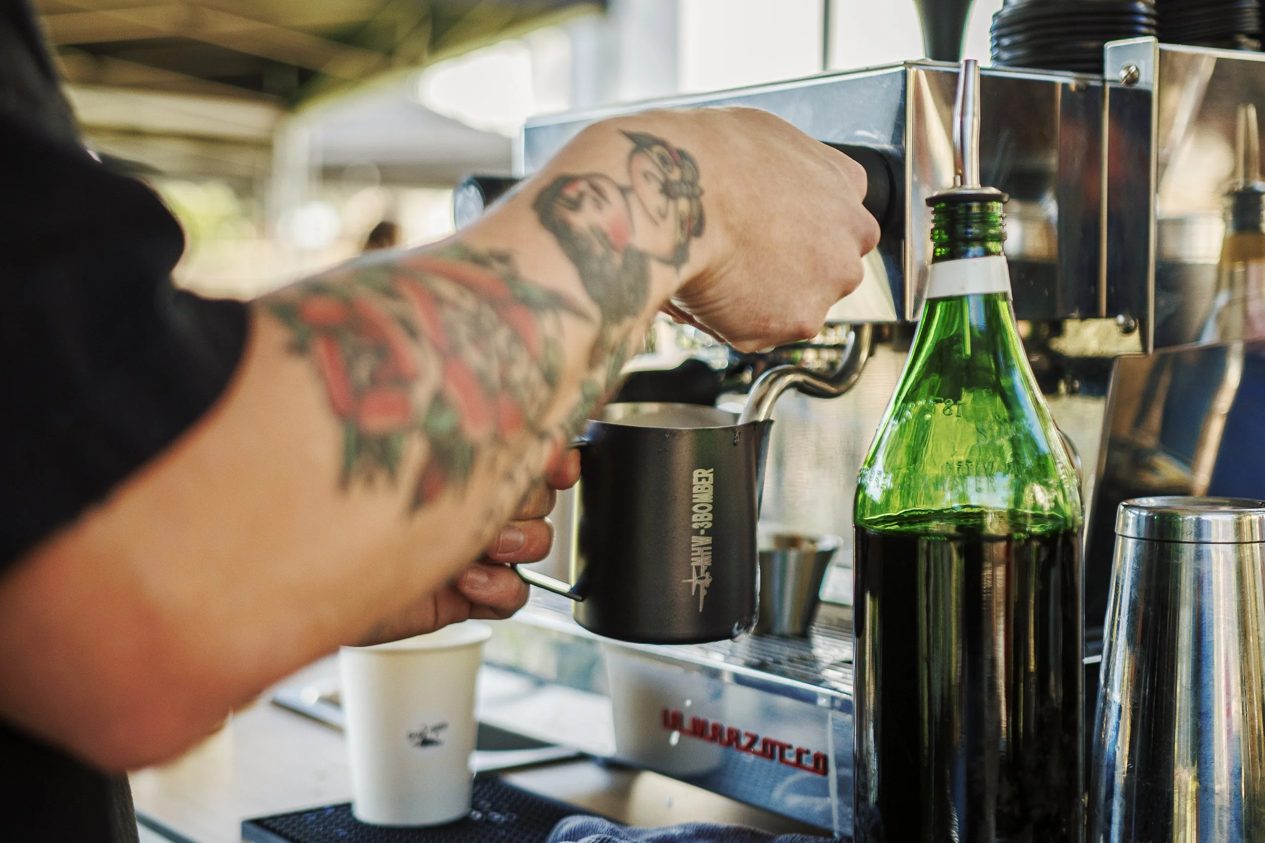 milk frothing during baby shower