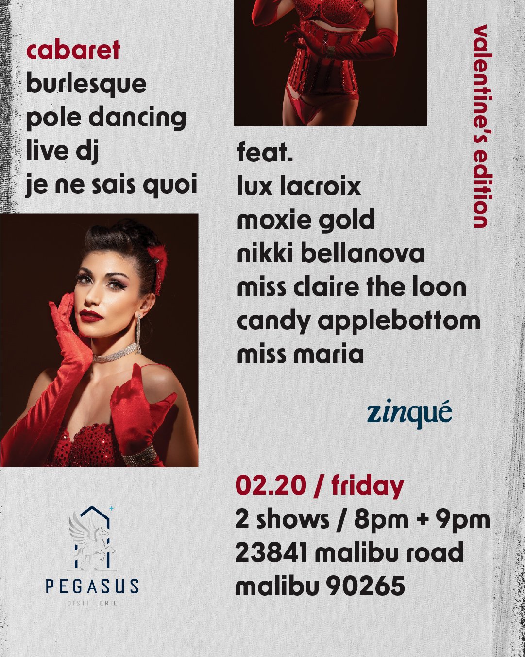 Promo for Cabaret at zinqué Malibu