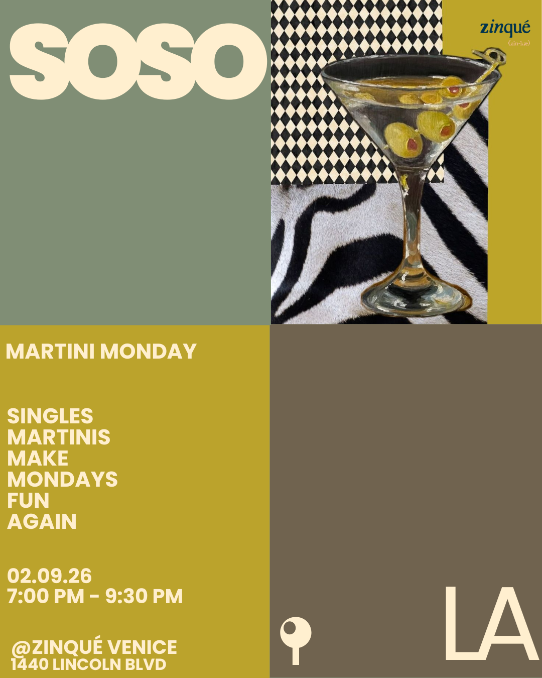 martini monday singles night | venice