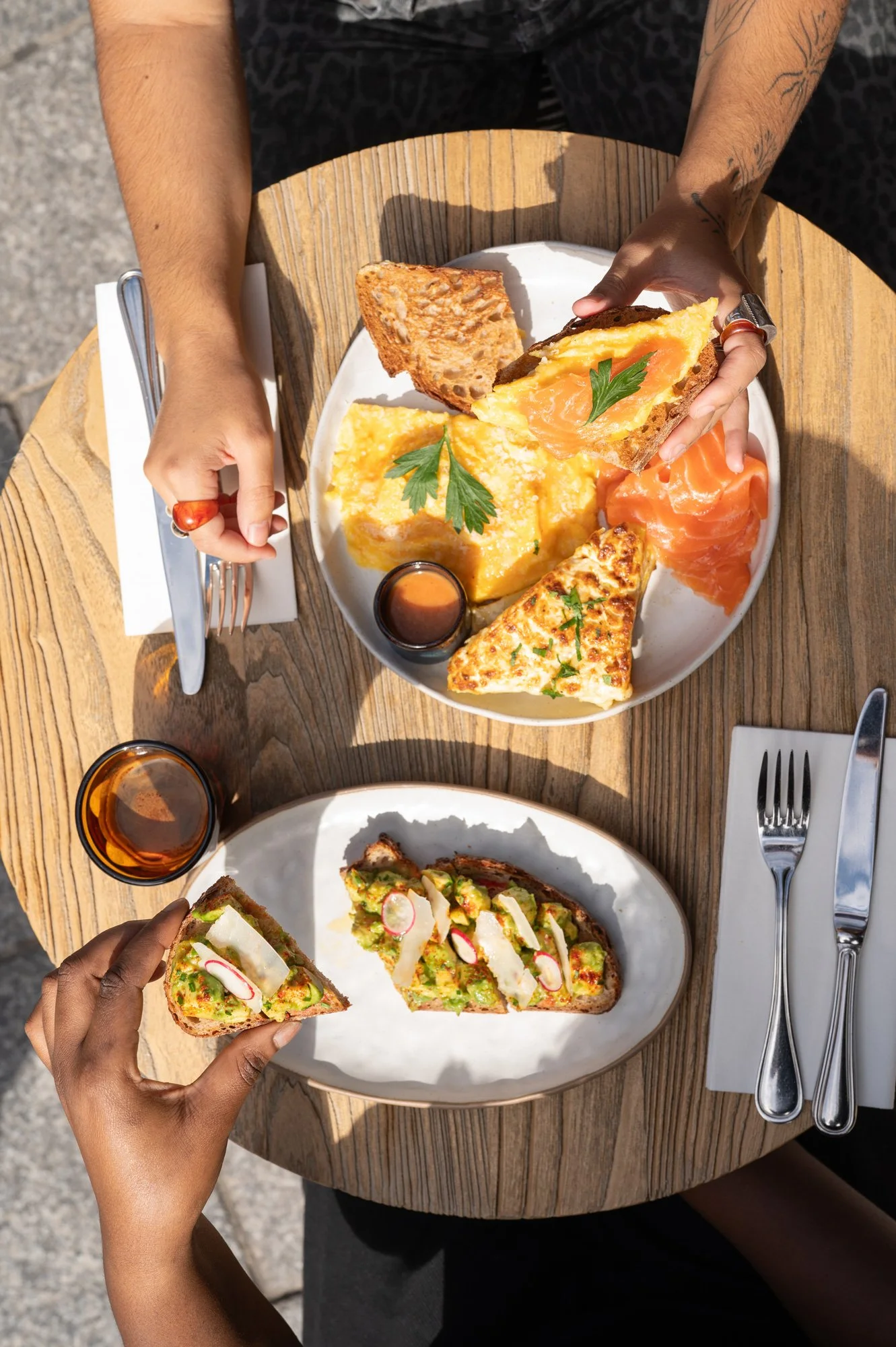 Photo of avocado toast & soft scramble with salmon at zinqué, a French restaurant