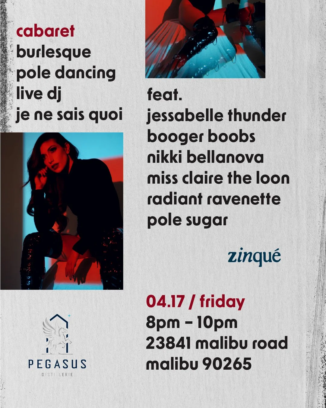 Promo for Cabaret at zinqué Malibu