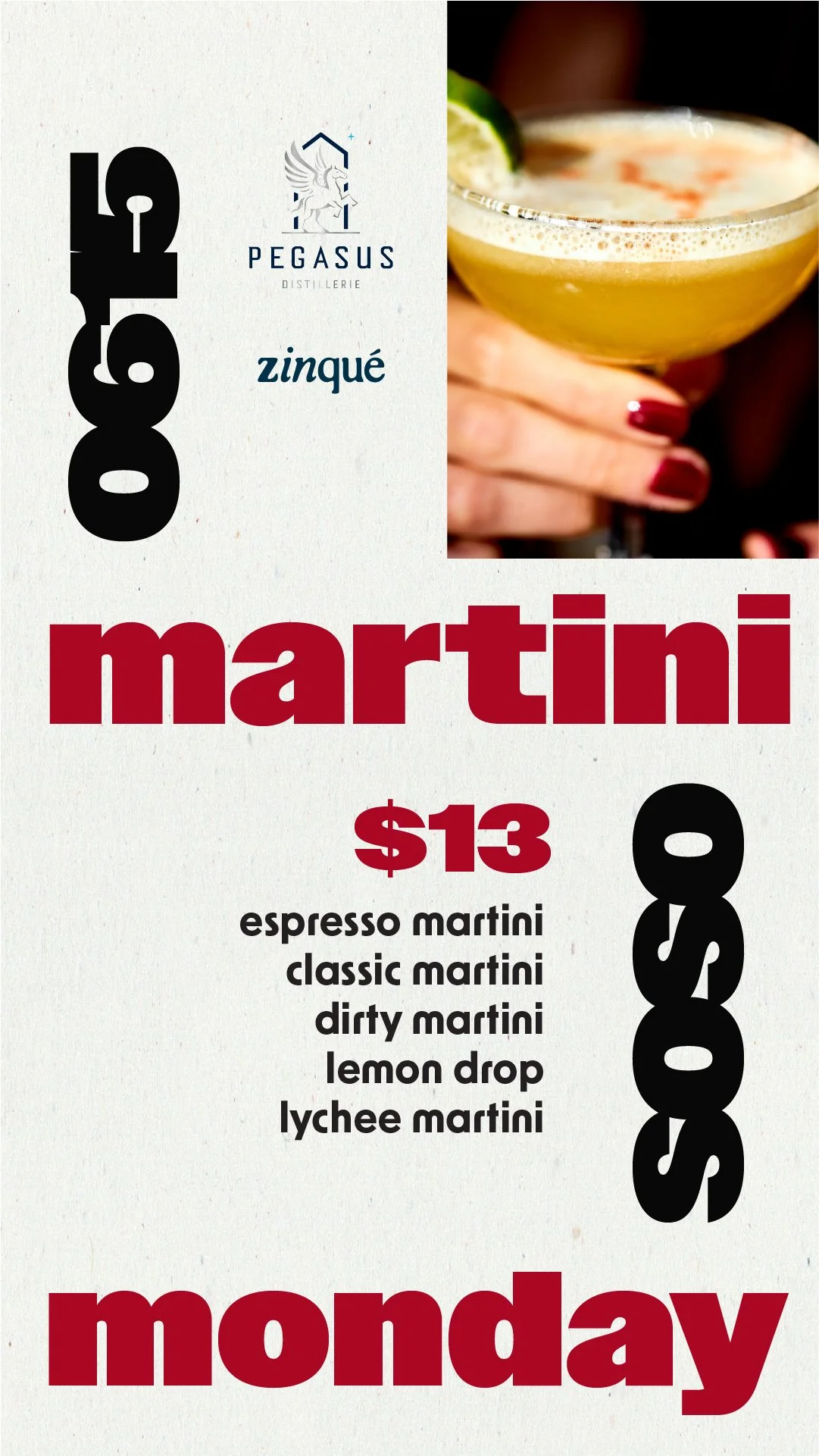 Drink Specials for Martini Monday