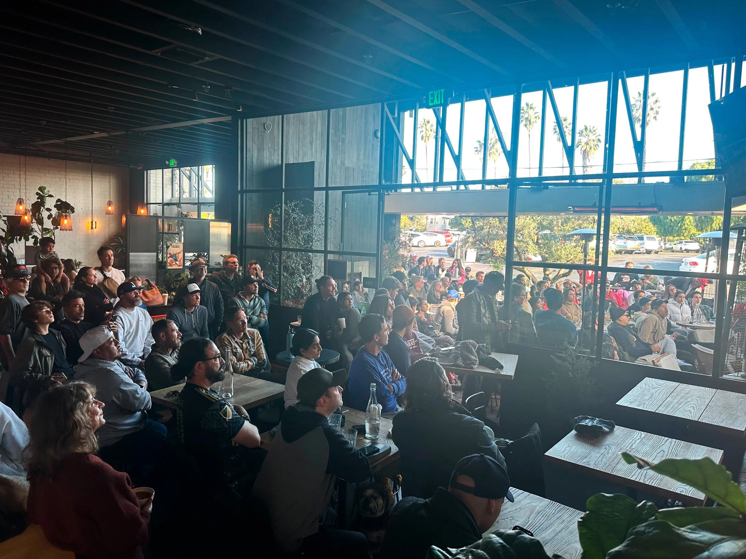 Photo of crowd watching World Cup at zinqué Venice