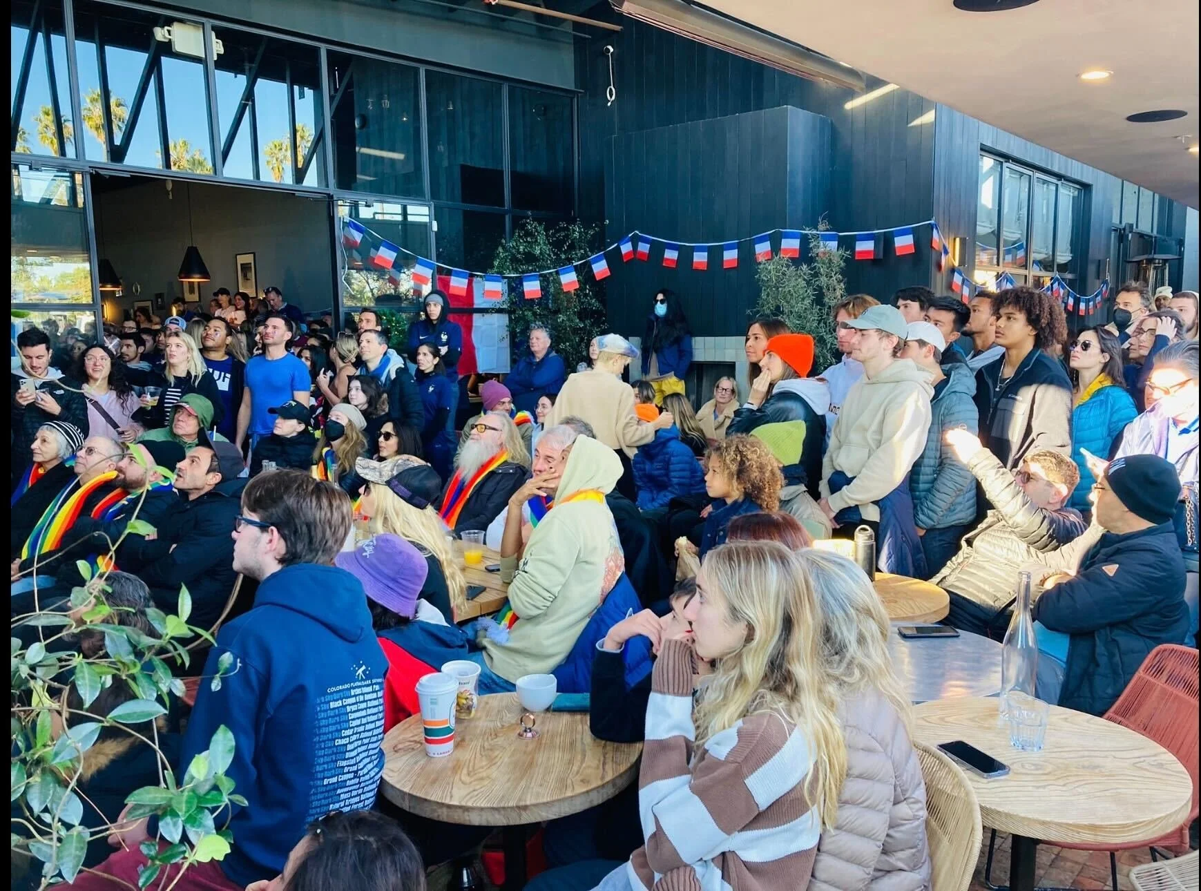 Photo of crowd watching World Cup at zinqué Venice