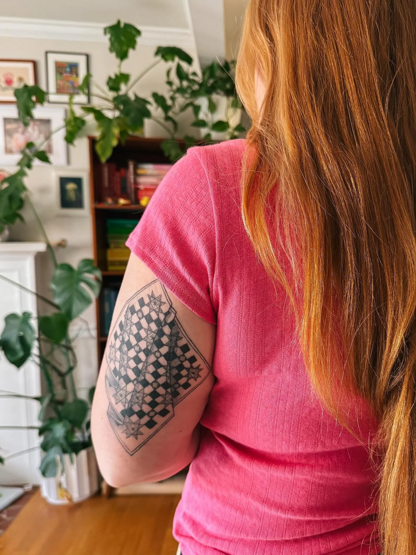 New quilt, but make it a tattoo 😏

I wanted to add a tattoo of my first design, Buckeye Bloom, but didn&rsquo;t want just a flat square on my arm. My gal @halfpinttattooer came through with this draped Buckeye Bloom quilt. It&rsquo;s everything I ho