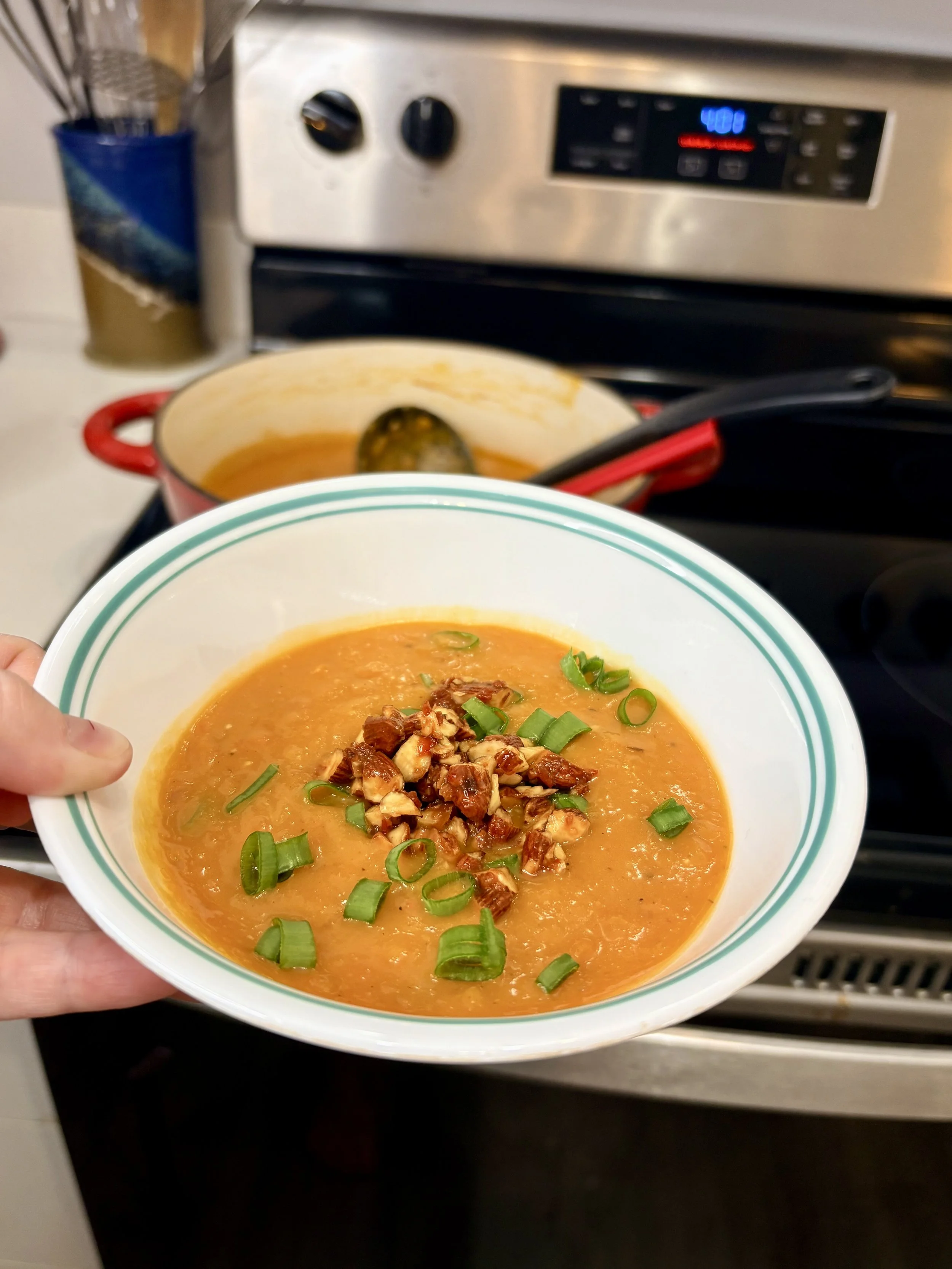 Broke But Fed Thai-ish Roasted Squash Soup (Pantry-Friendly &amp; Freezer-Ready)