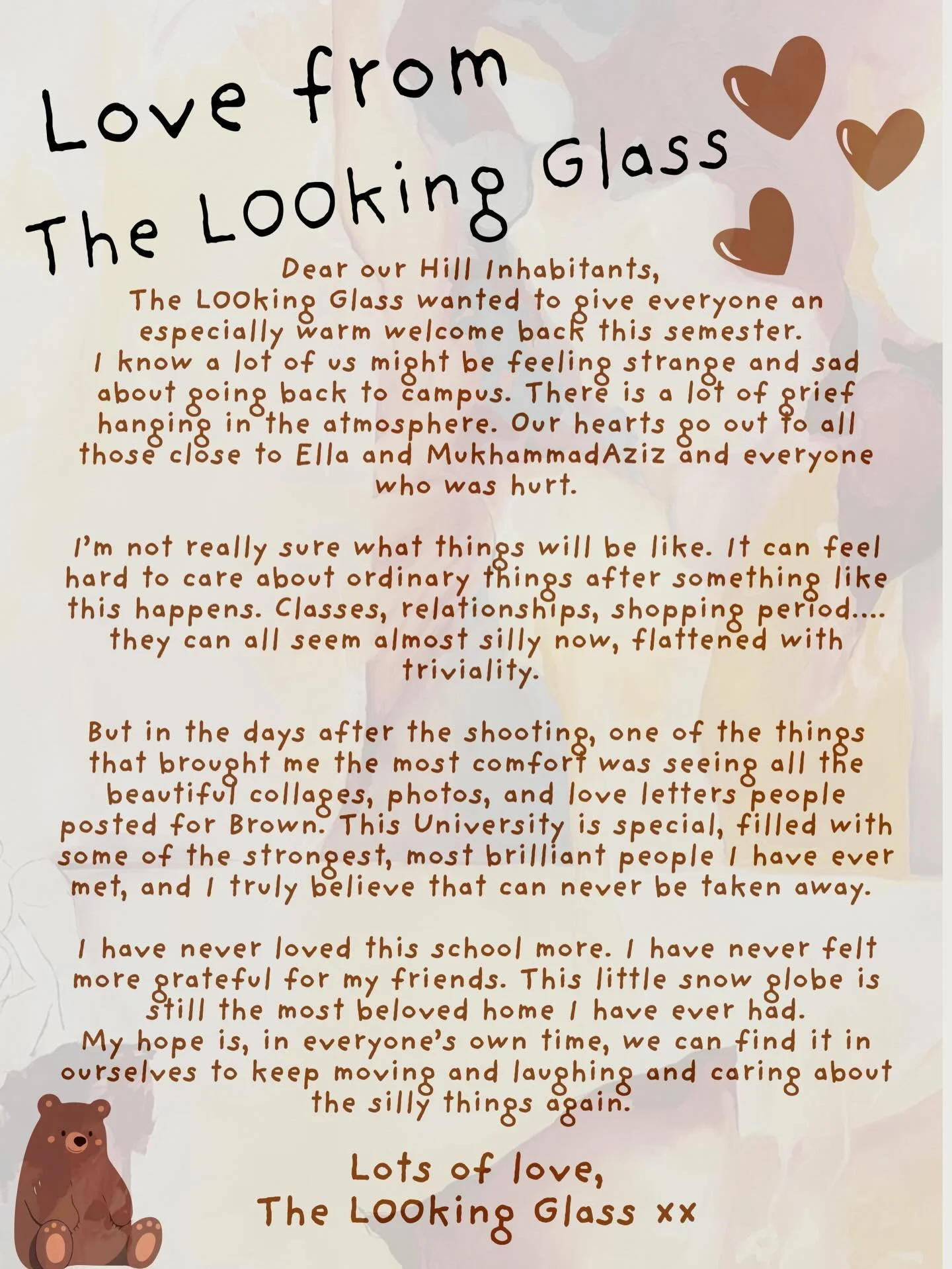 An extra warm welcome back to campus 🤎