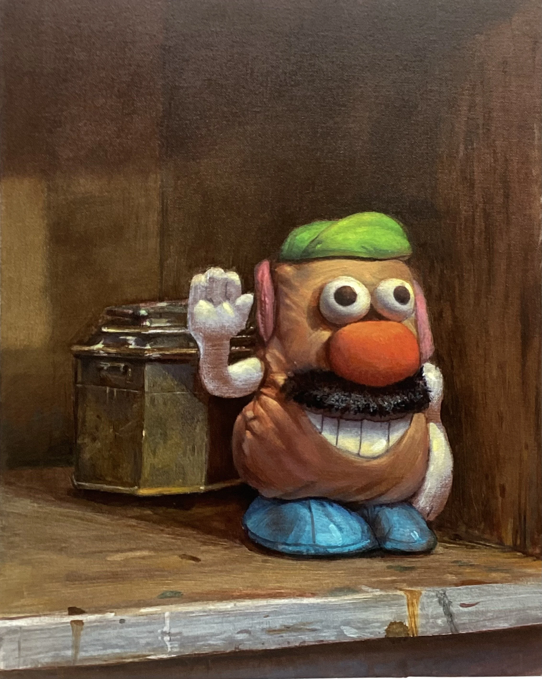 "Mr. Potato Head" Oils on canvas board. 2004. 