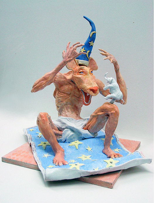 "The Story Teller". Sculpy and Acrylics. 