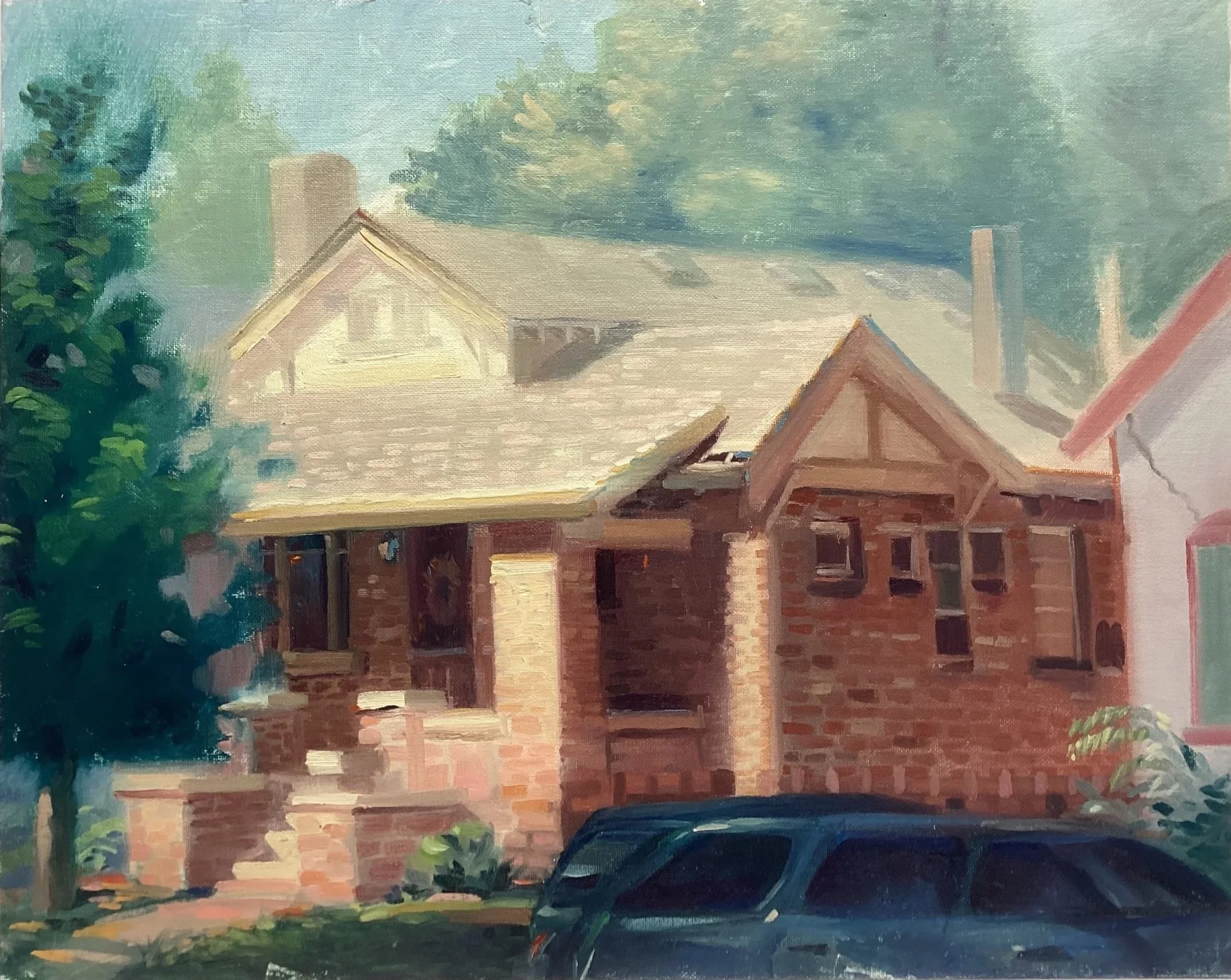 "Wash Park Neighborhood" Plein Air. 2006. Oils on canvas. 