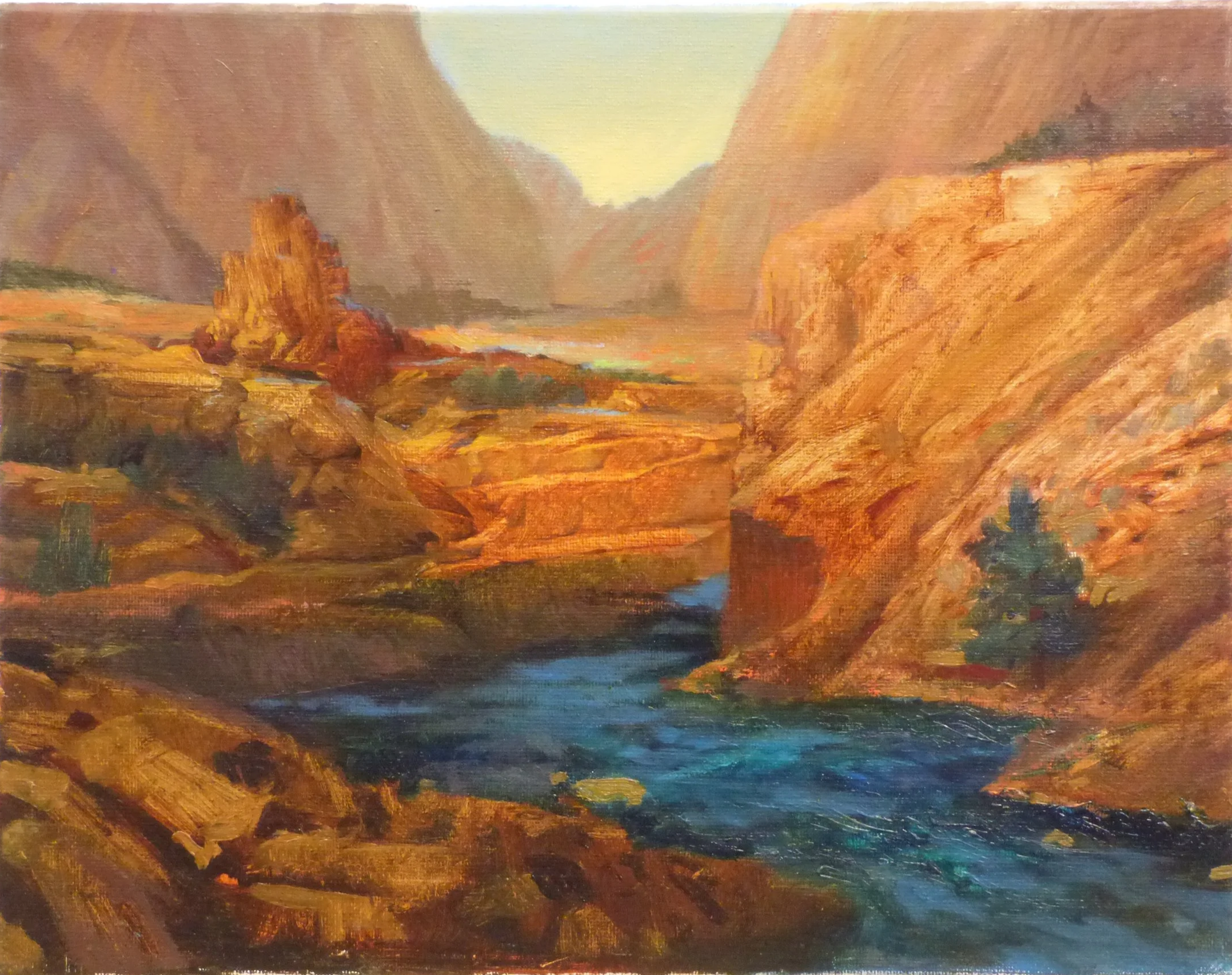 Clear Creek" Golden CO. 2012. Plein Air. Oils on canvas.