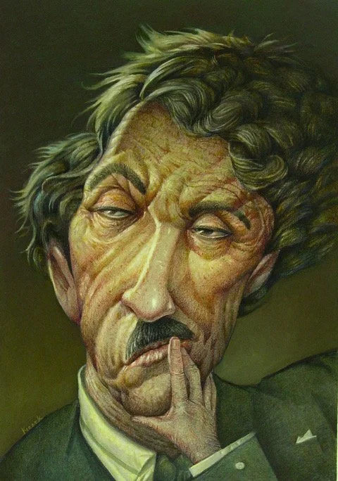 Who Remembers Chaplin? 2006. Demonstration for Illustration Media class. Pastel, Colored Pencils and Oil Glazes on Illustration Board. 
