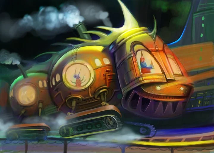 "The Bug Train" PhotoShop. 