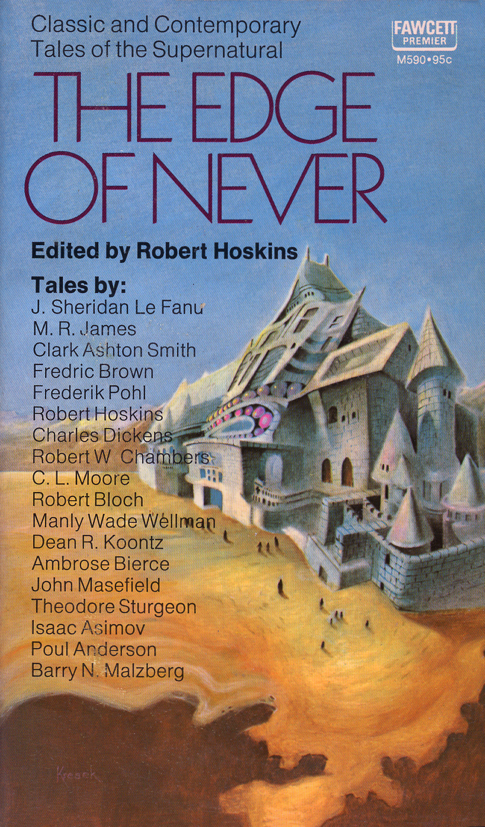 The Edge of Never. Fawcett Books. 1973. Pastels, colored pencils & oil. 