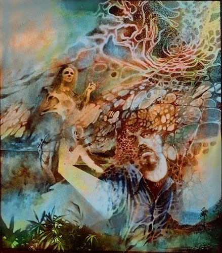 "Plants" Oil on canvas. Gabriel Gallery. 1969.  One of the first paintings from my studio in Nyack. 