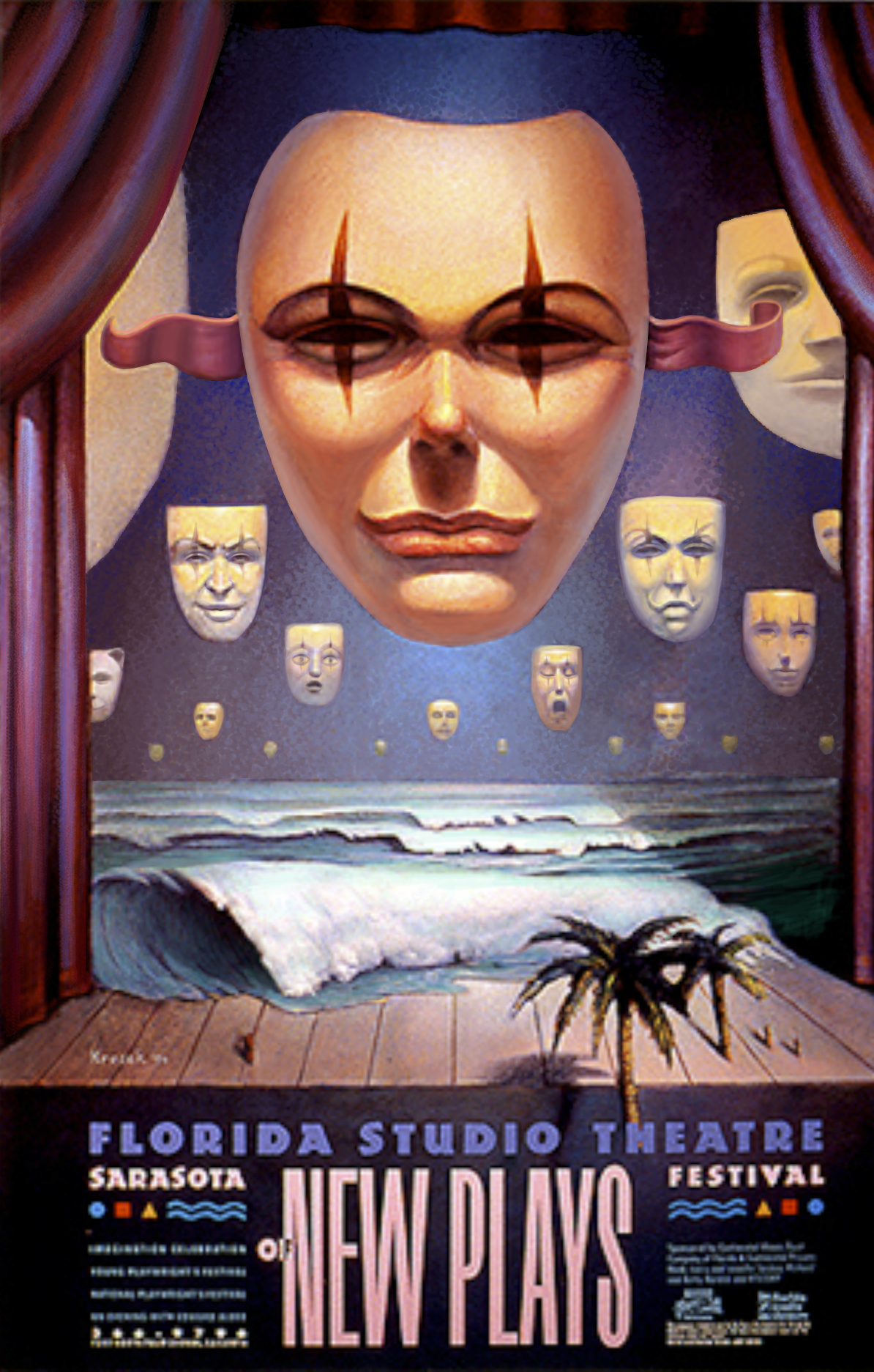 published poster. "Florida Studio Theater New Plays" Poster.