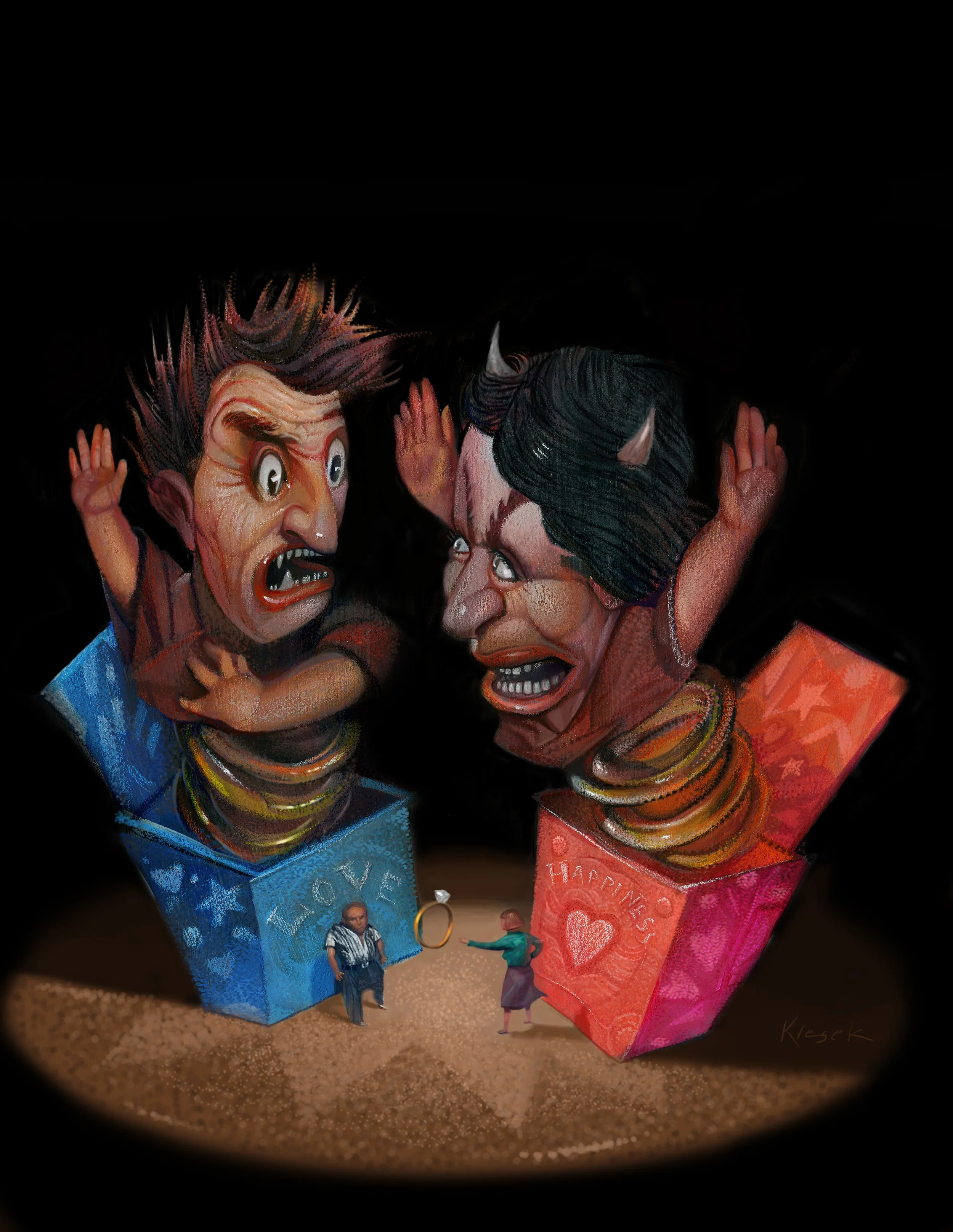 Divorce In Denver Magazine. Mixed media and PhotoShop. 