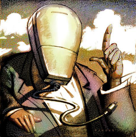 Ironically, most corporate leaders didn't use computers back in the early 90'S. Asian Wall Street Journal. PhotoShop. 2002.