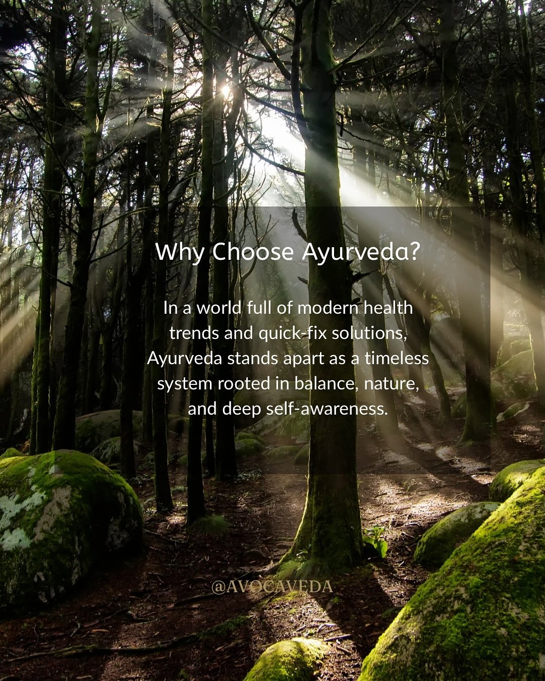In a world overflowing with wellness advice, trends, and quick fixes, Ayurveda brings us home.

Rooted in over 5,000 years of wisdom, it reminds us that true healing isn&rsquo;t about doing more, but about doing what&rsquo;s right for you.

It&rsquo;