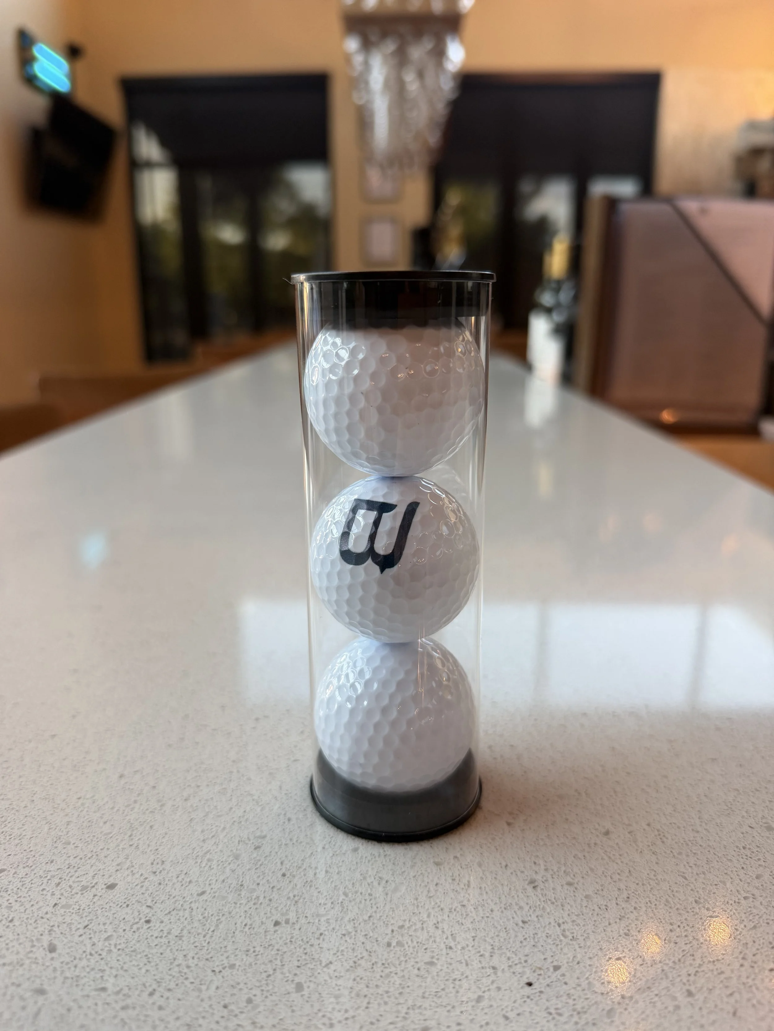 "B" Golf Balls in Sleeve
