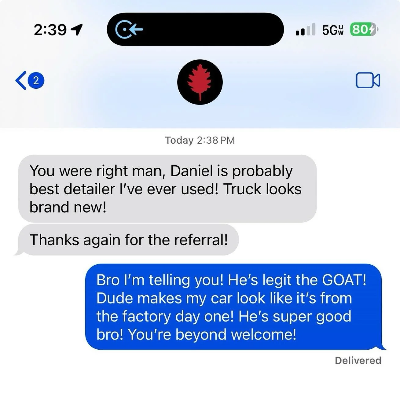 Word of mouth advertising is always top tier! Another happy Elite client. Select availability this week, book now and experience The Elite difference 

#TheEliteDetailer
#ReferralBusiness
#ClientLove
#DetailingLife
#DetailingCommunity
#CarDetailingEx