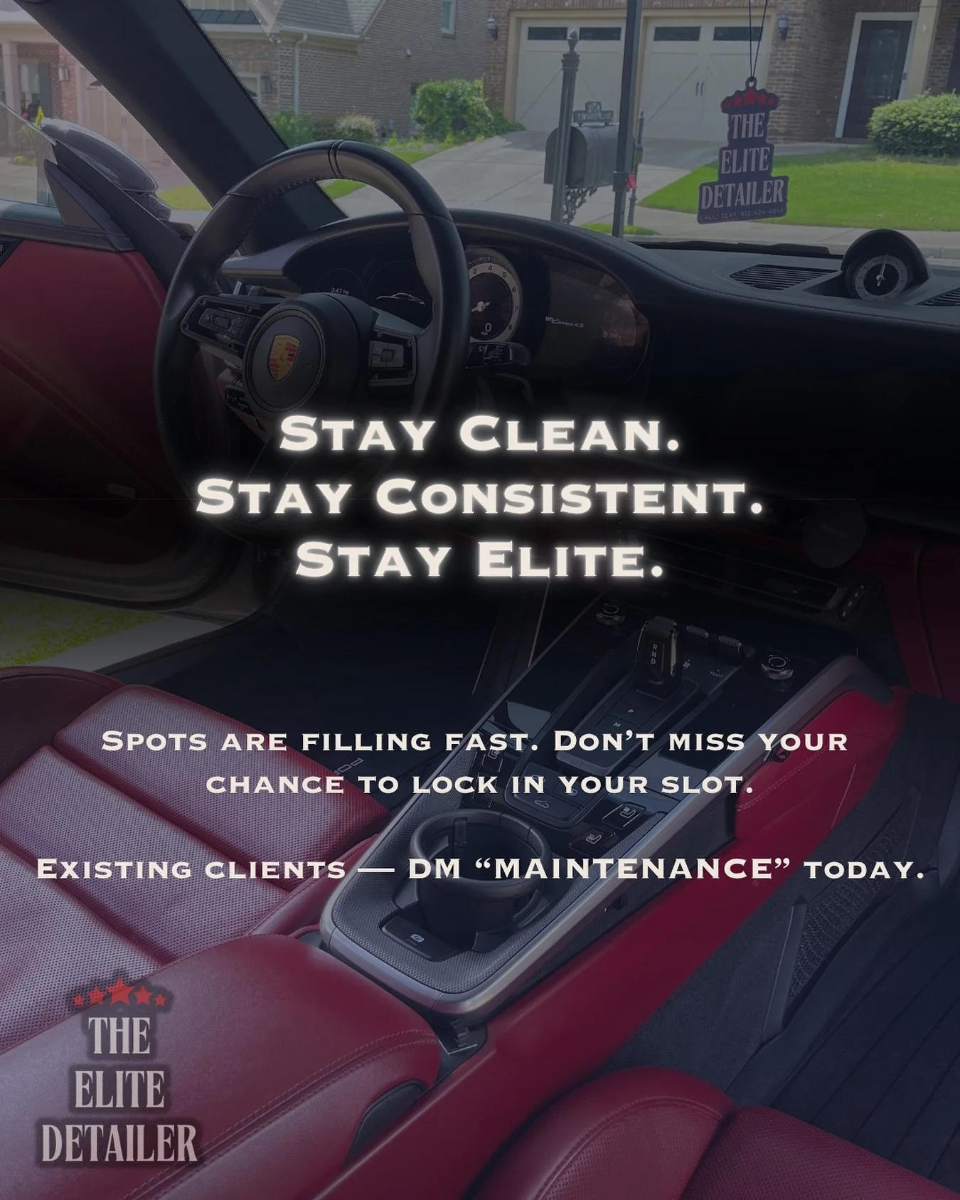 Stay Clean. Stay Consistent. Stay Elite.

The response to our new Elite Maintenance Subscription has been incredible &mdash; and first spots are already filling up.

🚗 Priority booking
💸 Locked-in pricing
🧽 Always showroom ready

Once these initia