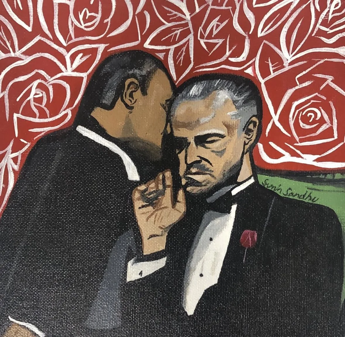 "The Godfather", (2021)
Acrylic On Canvas, 8" x 8" Inches
Commission Sold