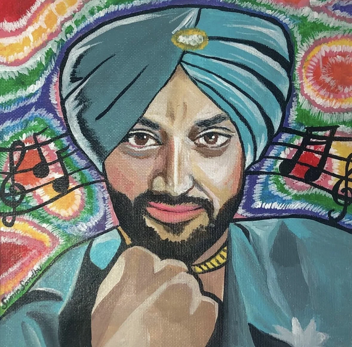 "Surjit Bindrakhia" (2020)

Acrylic On Canvas, 8" x 8" Inches

Commission Sold
