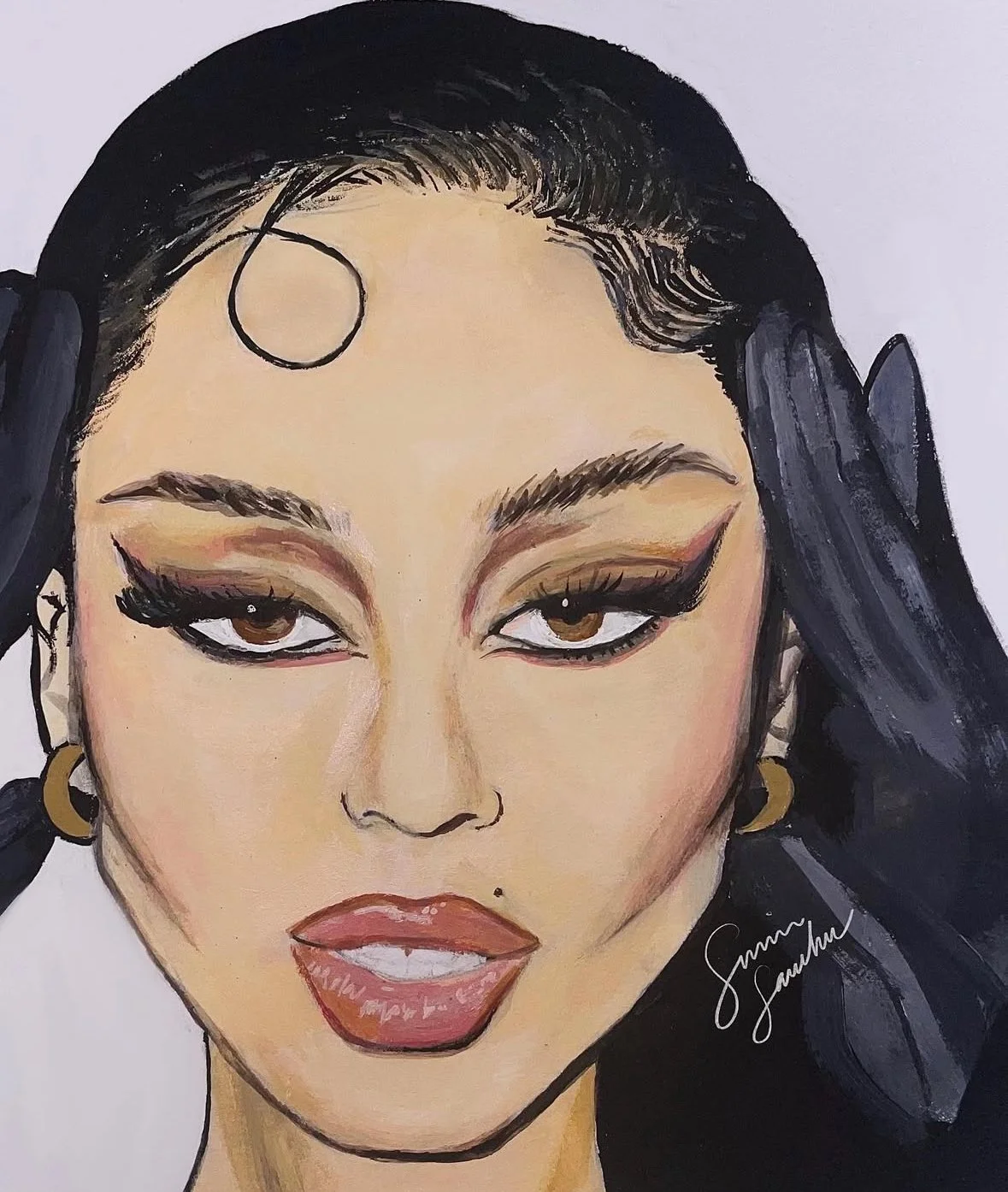 "Alexa Demie", (2023)
Acrylic On Paper Composite, 8.5" x 11" Inches