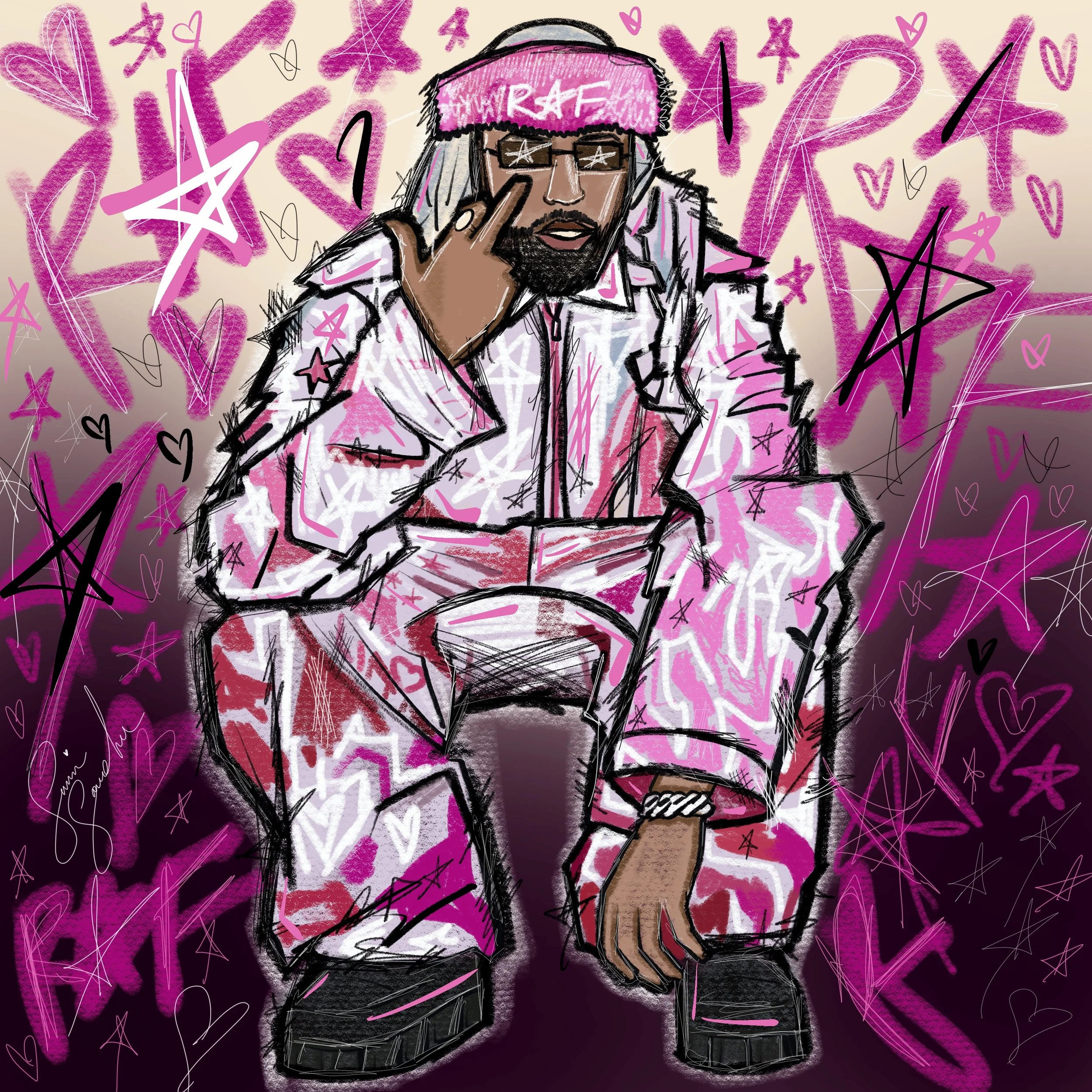 Raf Sappera (2025) Digital Fan Art, 10" x 10" Inches
