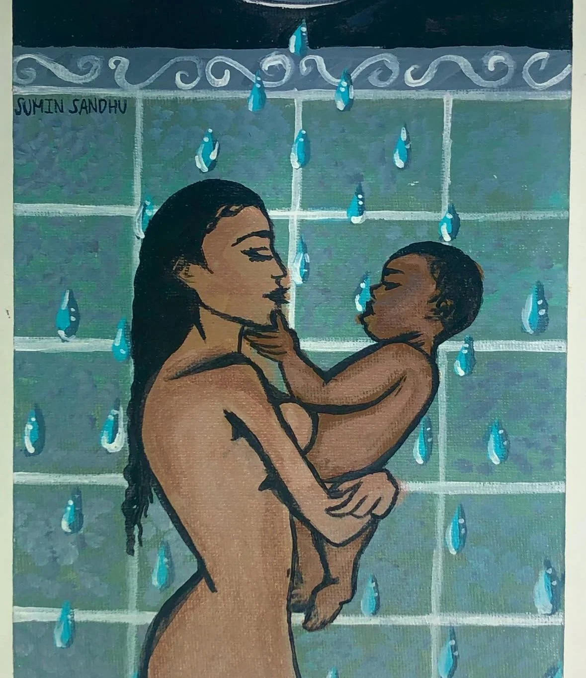  "A Mother's Love" (2019)
Acrylic On Canvas, 8" x 10" Inches