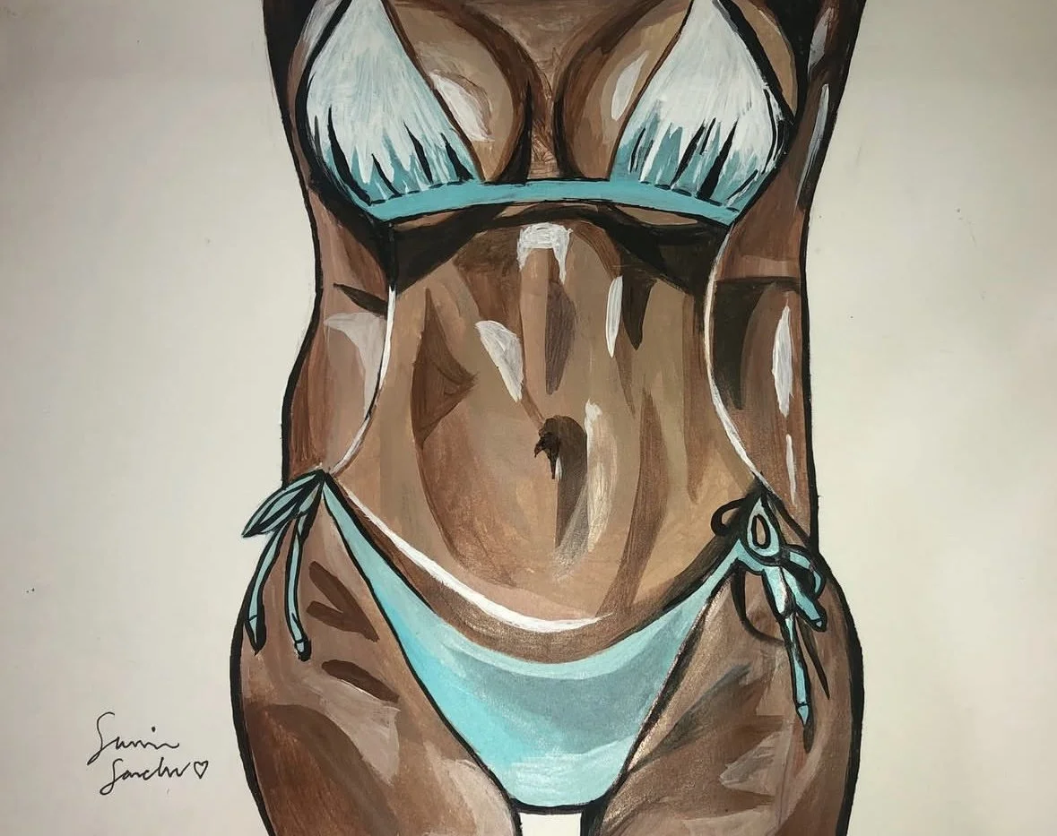 "Feeling Blue" (2020) 
Acrylic On Paper
8.5" x 11" Inches