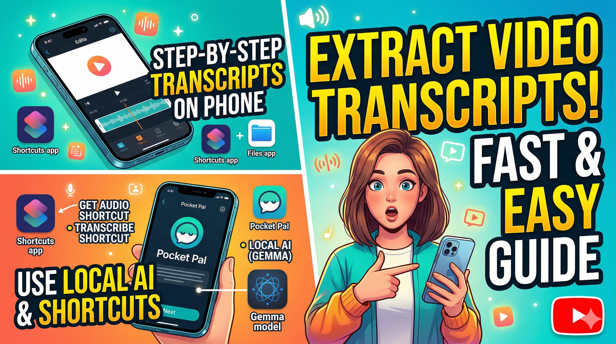 Local AI Content Workflow on iPhone — PocketPal, Shortcuts &amp; Edits