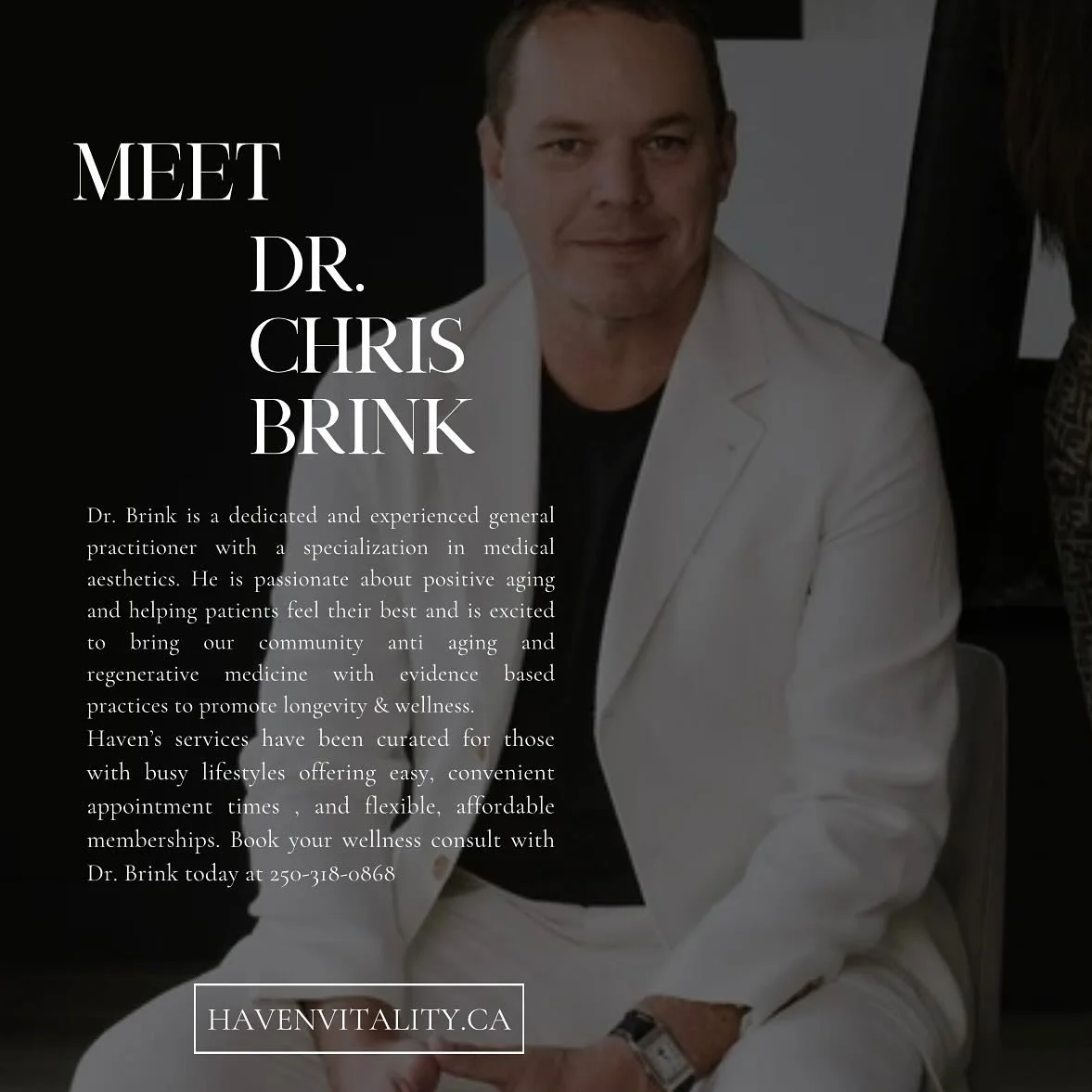 We are so proud to have the expertise, passion for his patients and dedication to exceptional care of Dr. Chris Brink.
All patients have a thorough consultation with Dr. Brink and we offer same day as consult treatment. Feel Good, Everyday.
If your b