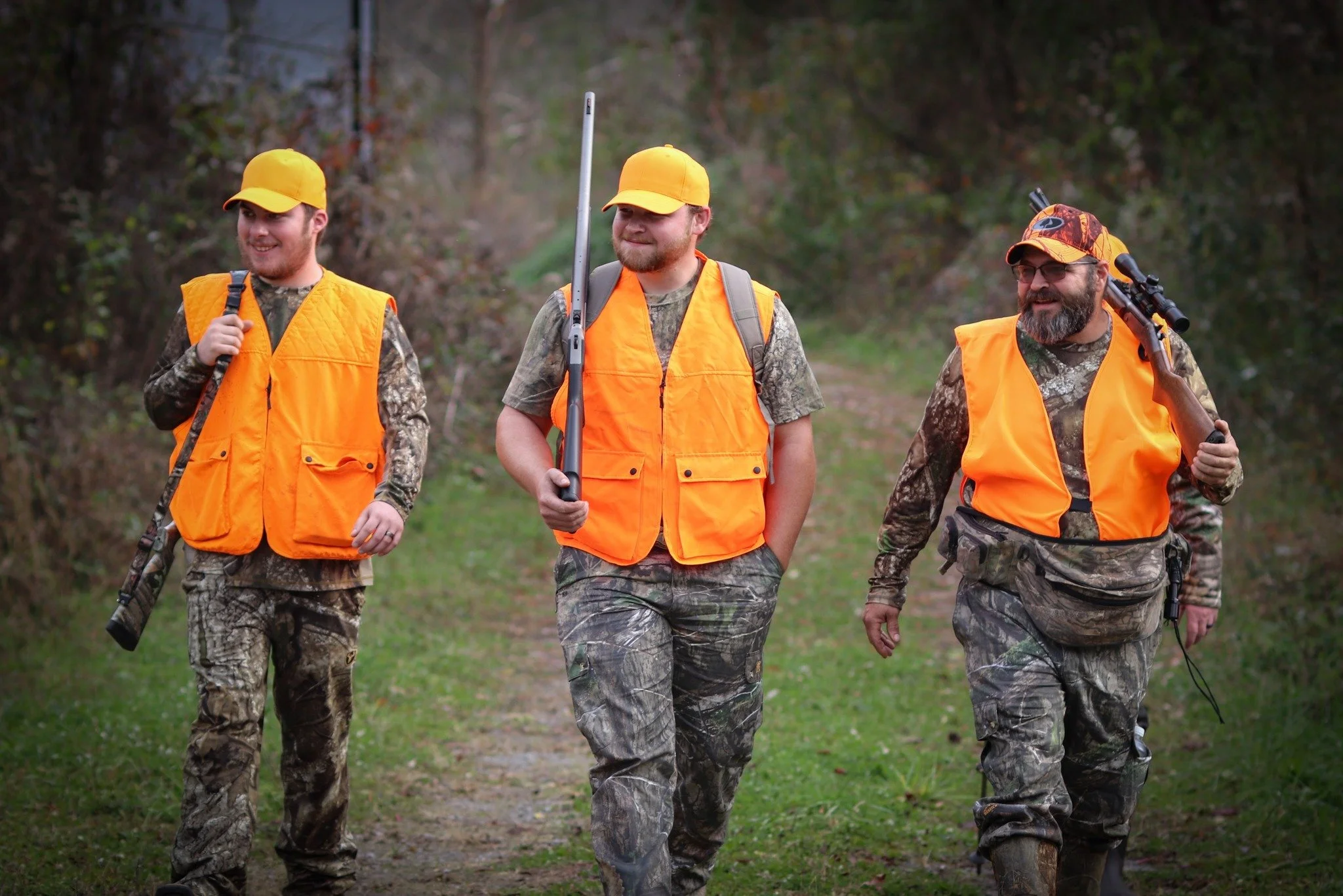 Three hunters walking.jpg