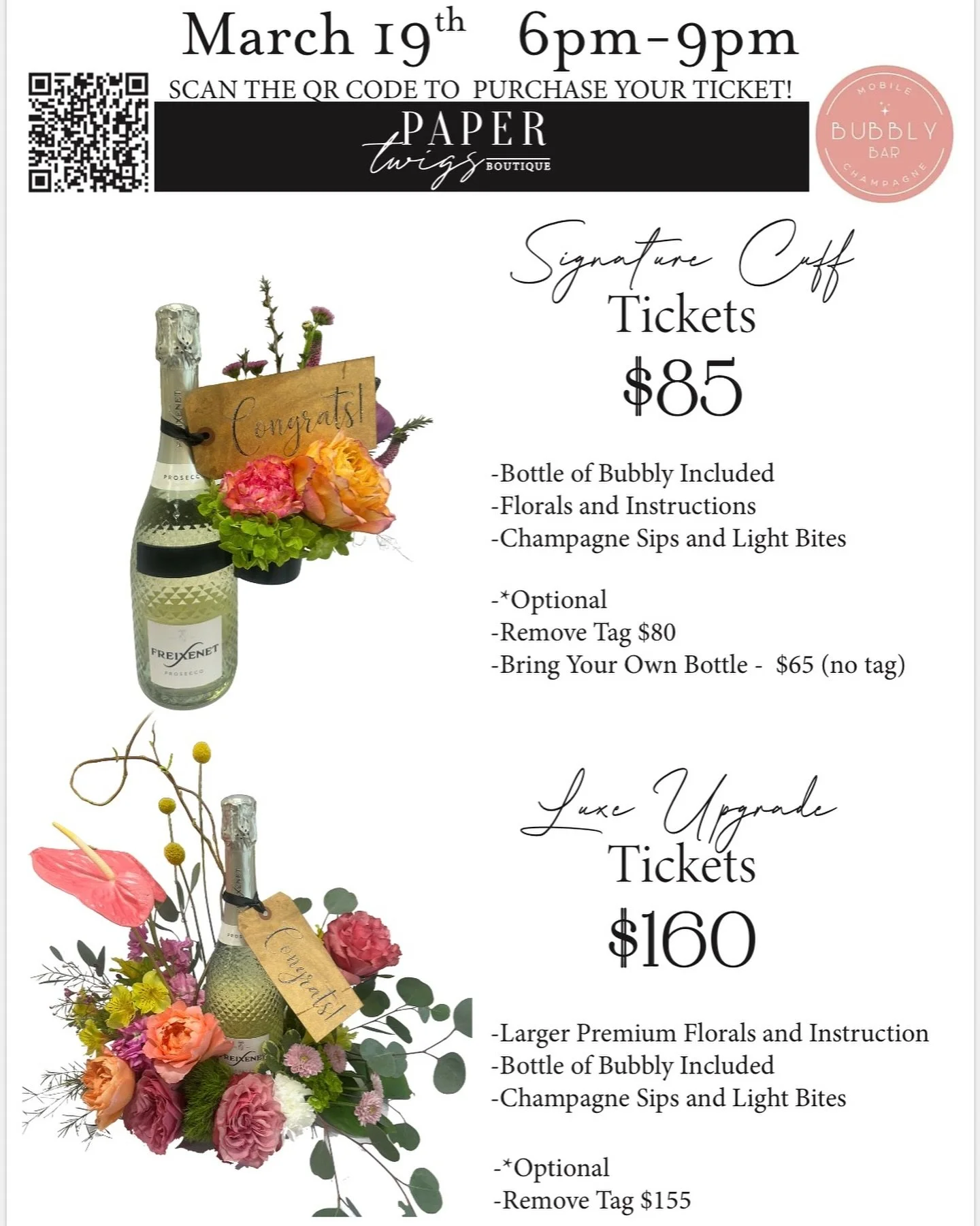 Collab class with Bubbly Bar incoming! 🥂💐

This one&rsquo;s going to be extra special. Link in our BIO on our page!

You won&rsquo;t want to miss out, we hope to see you there!