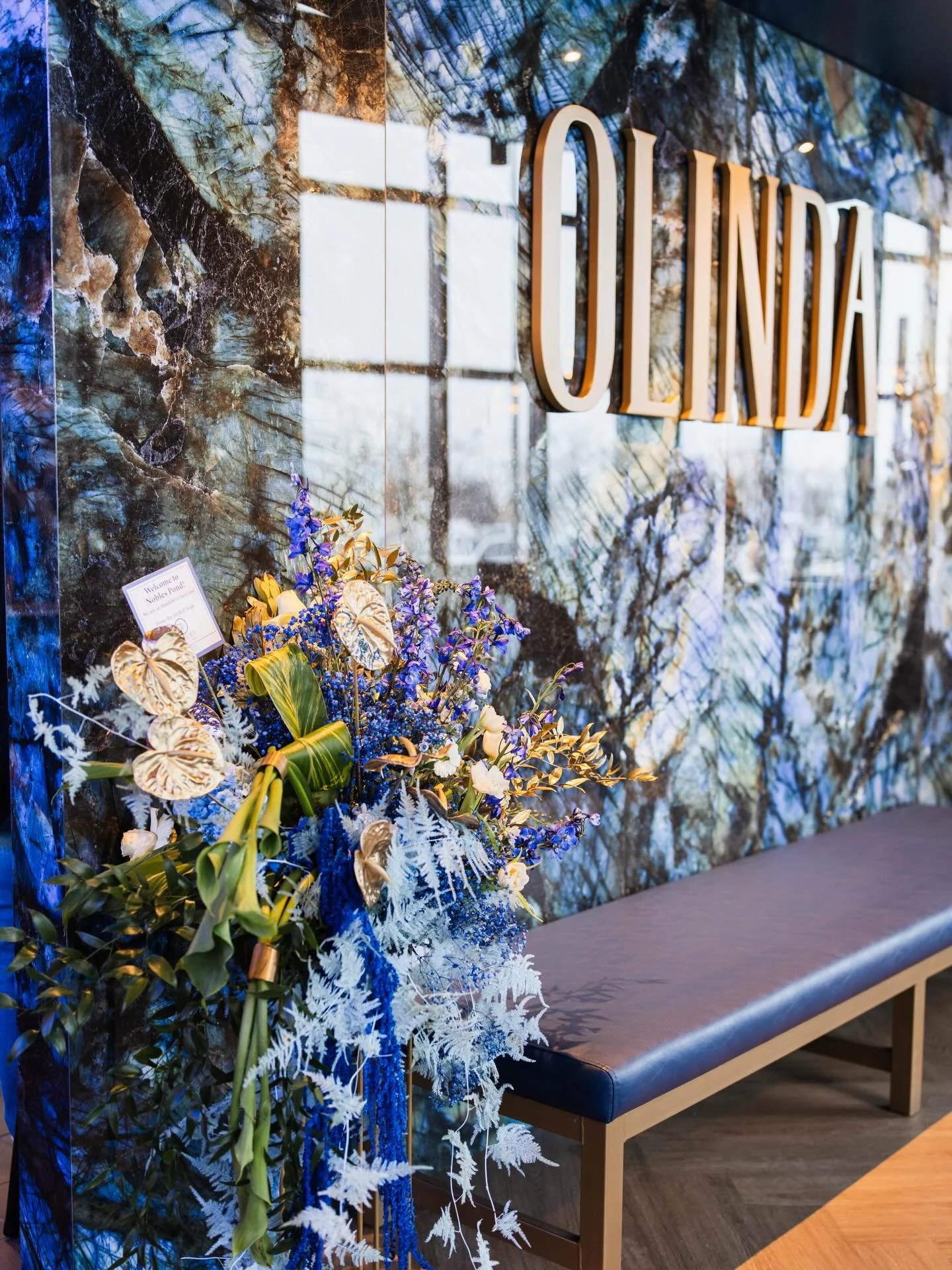 We were so excited to be able to create these arrangements for our amazing clients, DeHoff and R.T Hampton &amp; Electric, for the opening of Olinda. We love when clients come to us with a vision and we fulfill it for them!