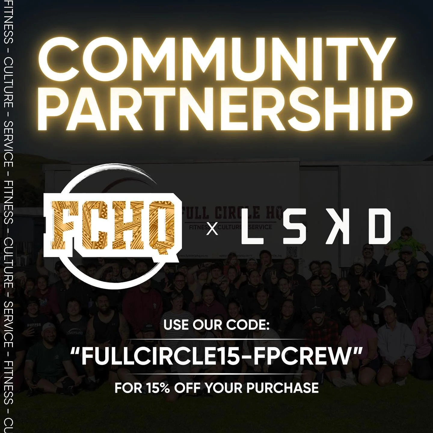 ✨COMMUNITY PARTNERSHIP✨

@fullcircle_hq x @lskd.aotearoa 

Been hanging out for this one!
Excited to announce our partnership with @lskd 🔥

Just out here tryna be 1% better everyday.

Use our discount code for 15% off your next purchase!
Right in ti