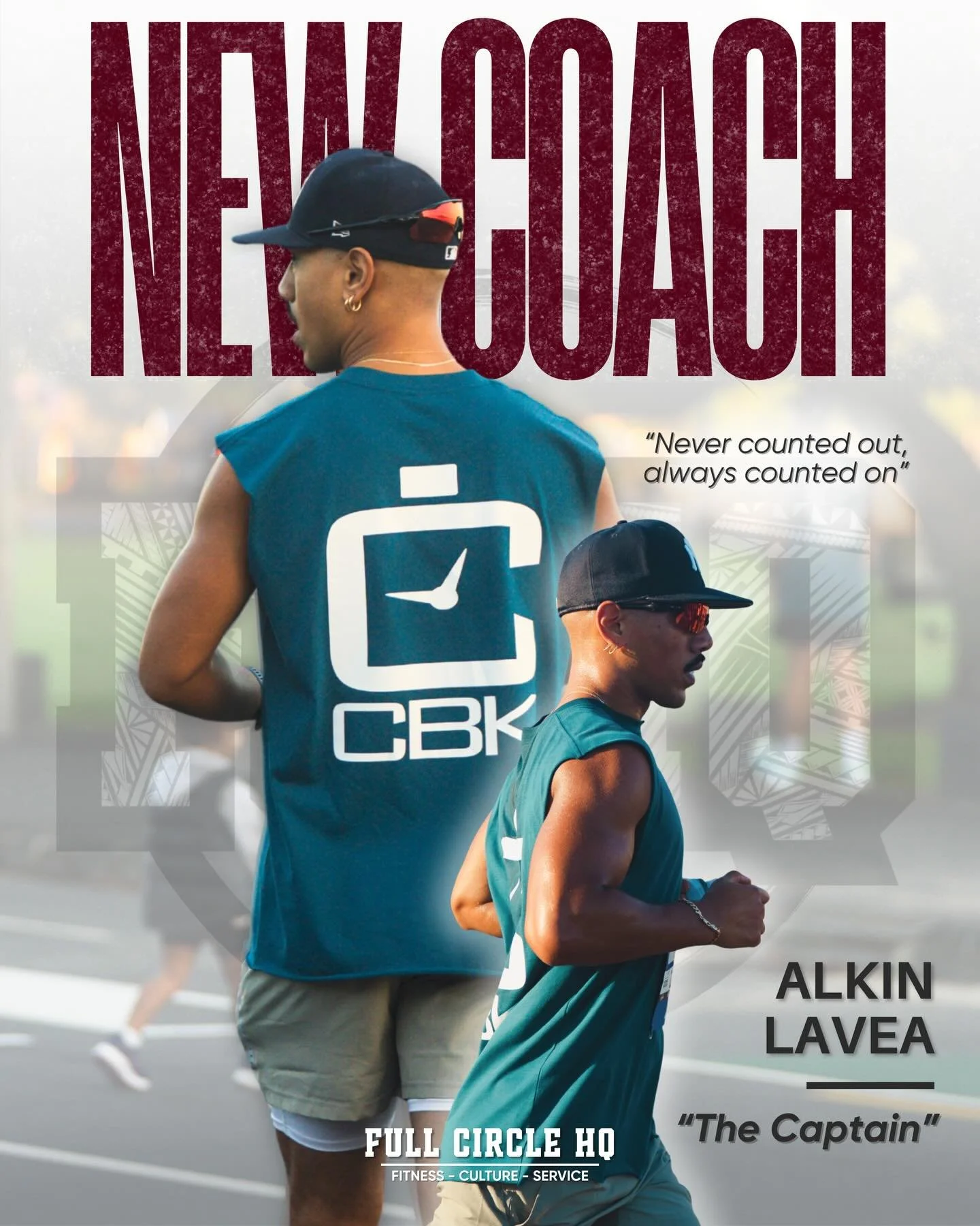 ‼️NEW COACH‼️

Name: Alkin Lavea aka Alks aka The Comeback Kid aka The Captain aka Prince Point of the Chevalier ⚔️

Ethnicity: Samoan/Chinese - Part time Cookie lol MANIHIKI STAND UP!! 😂😂

⭕️What is one thing you love about exercise/training?

Mos