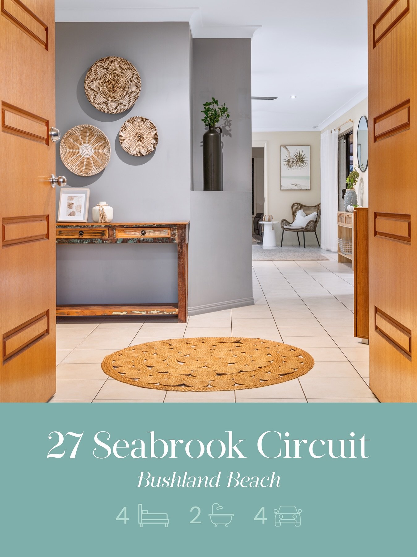 🐚 27 Seabrook Circuit, Bushland Beach 🐚

4 🛏️, 2 🛁, 4 🚗 + theatre 🍿 + pool 🏊&zwj;♂️ + solar 🌞 + shed 🔨 

It&rsquo;s not often you come across a property that ticks all the boxes, and this coastal escape has been lovingly maintained and is re