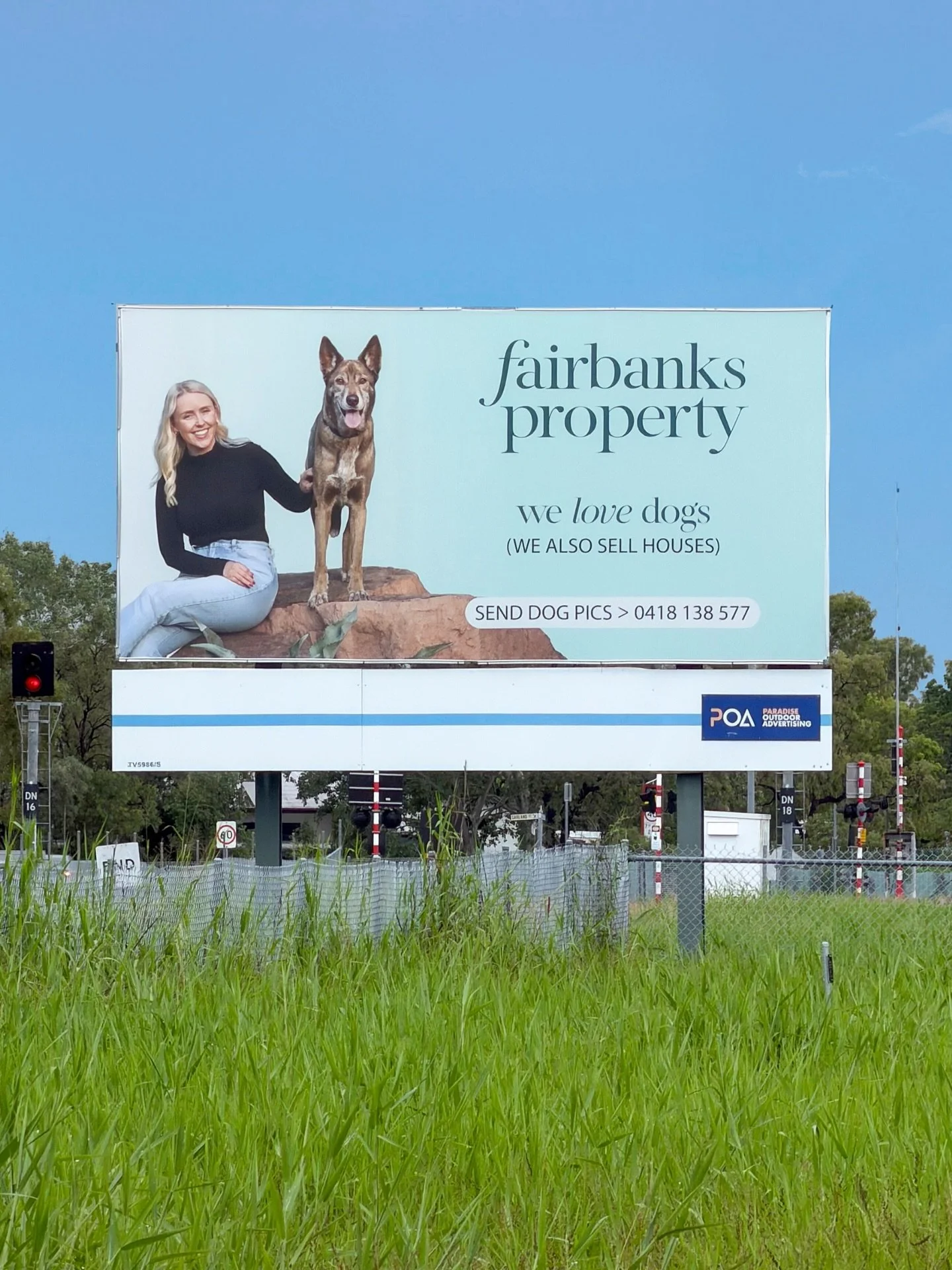 Brand values: deals 📝 &amp; dogs 🐕 

Yes I got my dog a billboard, he&rsquo;s a hard worker 🤭