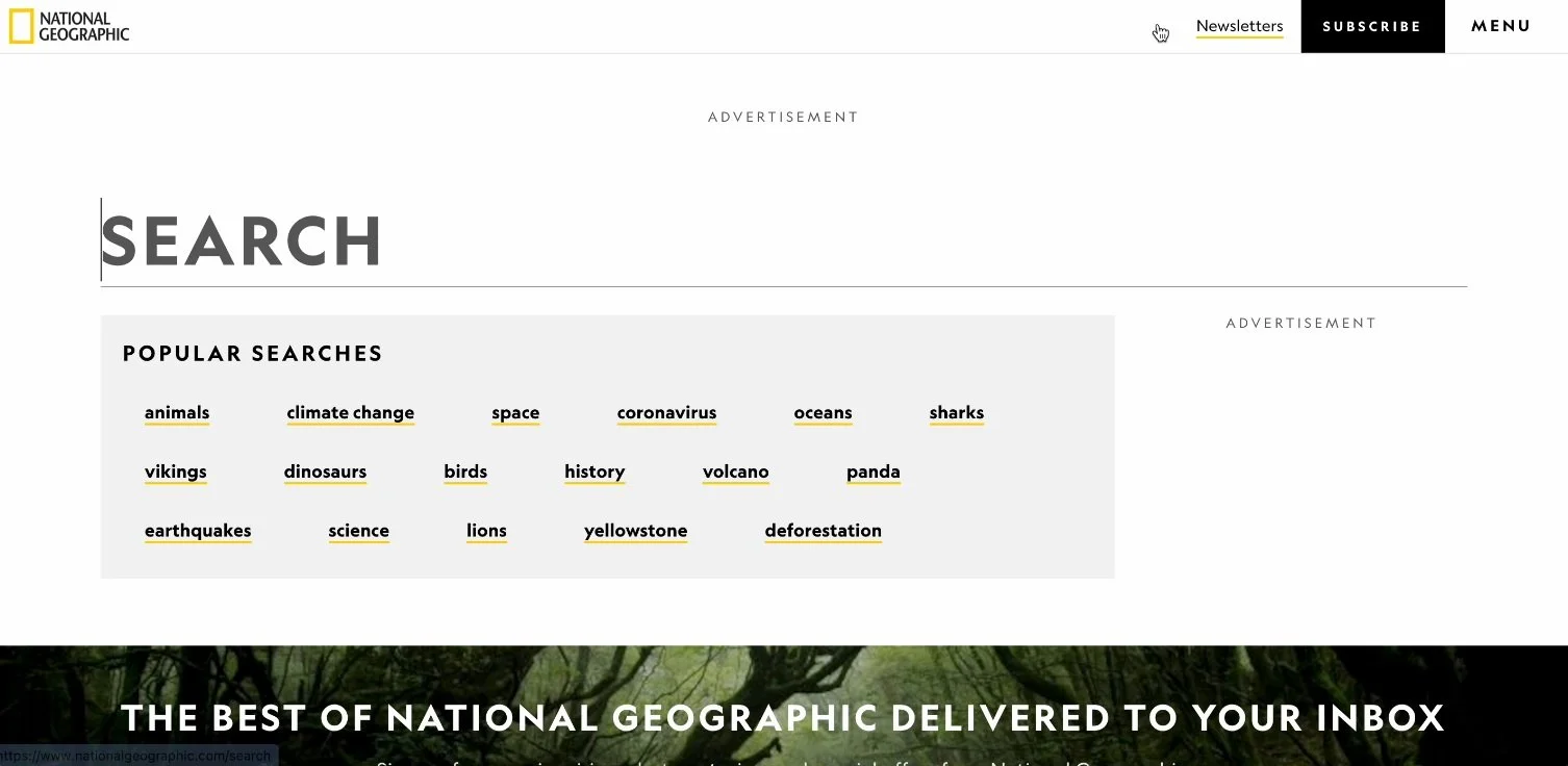 BEFORE: Landing page